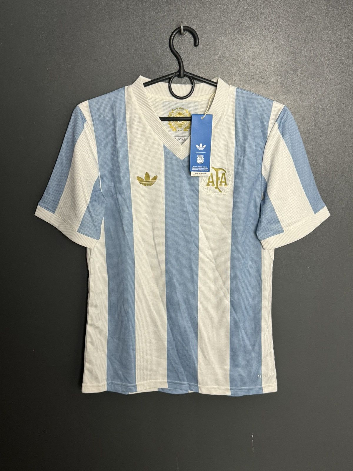 Adidas KIDS New Argentina Anniversary 50 Football Jersey T-Shirt Size US XS / EU 42 / 0 - 1 Thumbnail