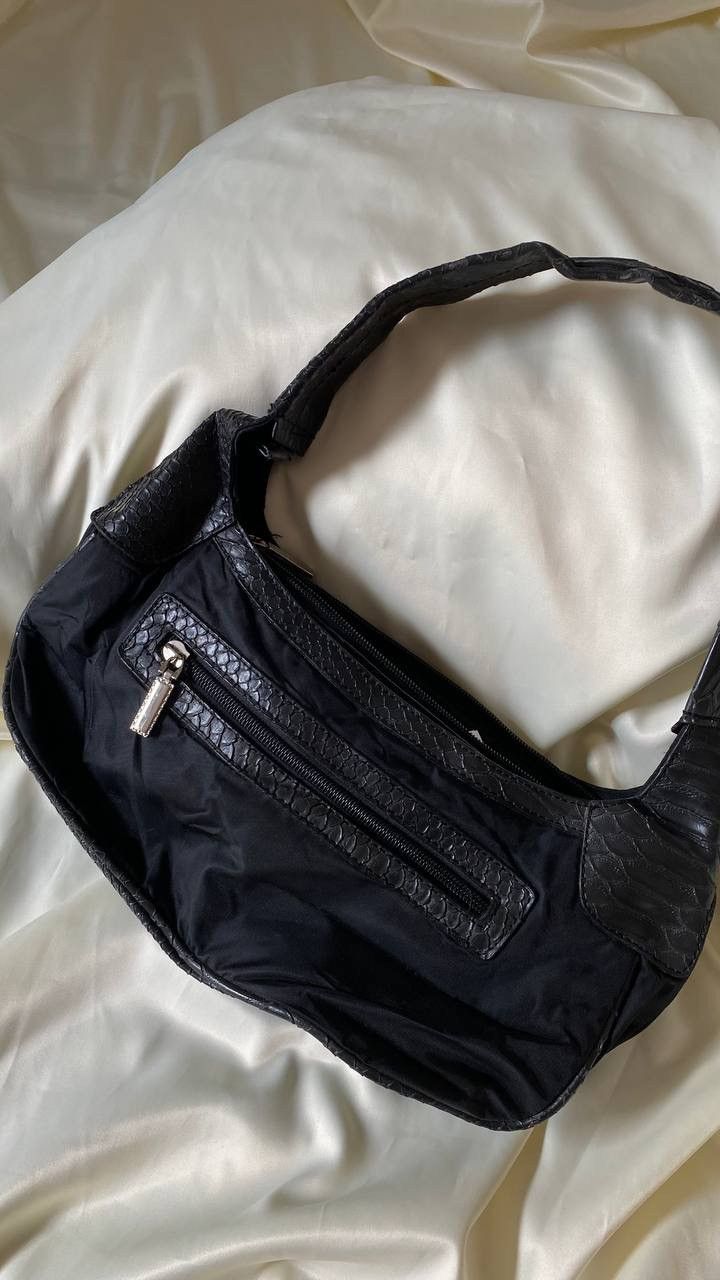Vintage Vintage leatherette black shoulder bag Size ONE SIZE - 10 Thumbnail
