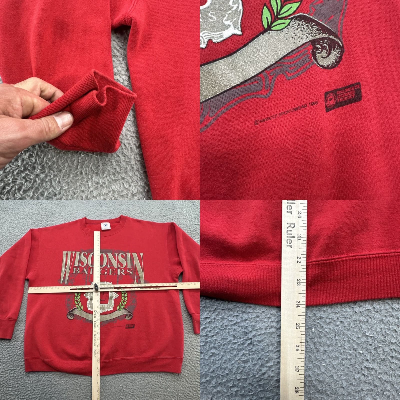 Vintage VINTAGE Wisconsin Badgers Sweatshirt Mens XLarge 90s University Crewneck Clean Size US L / EU 52-54 / 3 - 8 Thumbnail