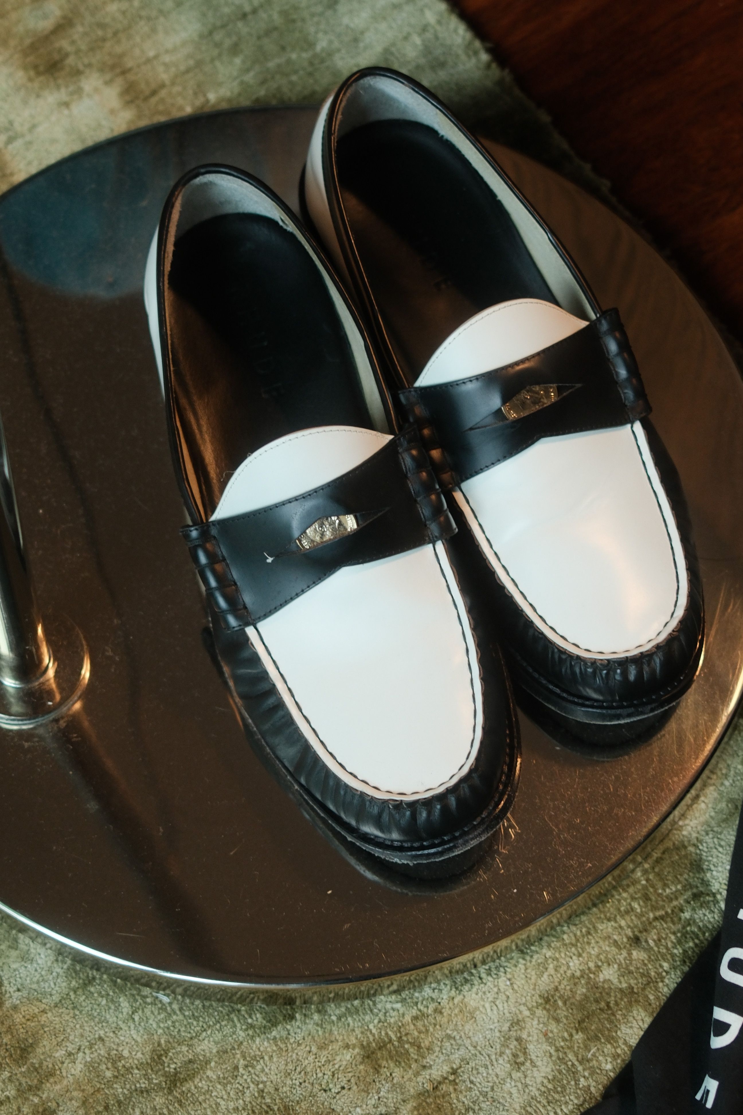 Rhude Penny Loafers Black/White Sz.10 / 43
