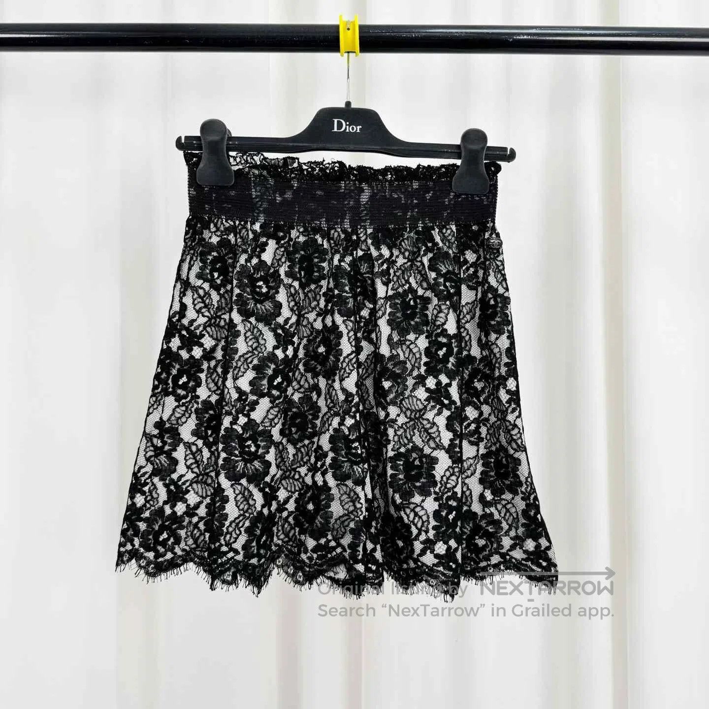 Chanel Chanel Black Lace Logo Shorts| Size 33" - 1 Thumbnail