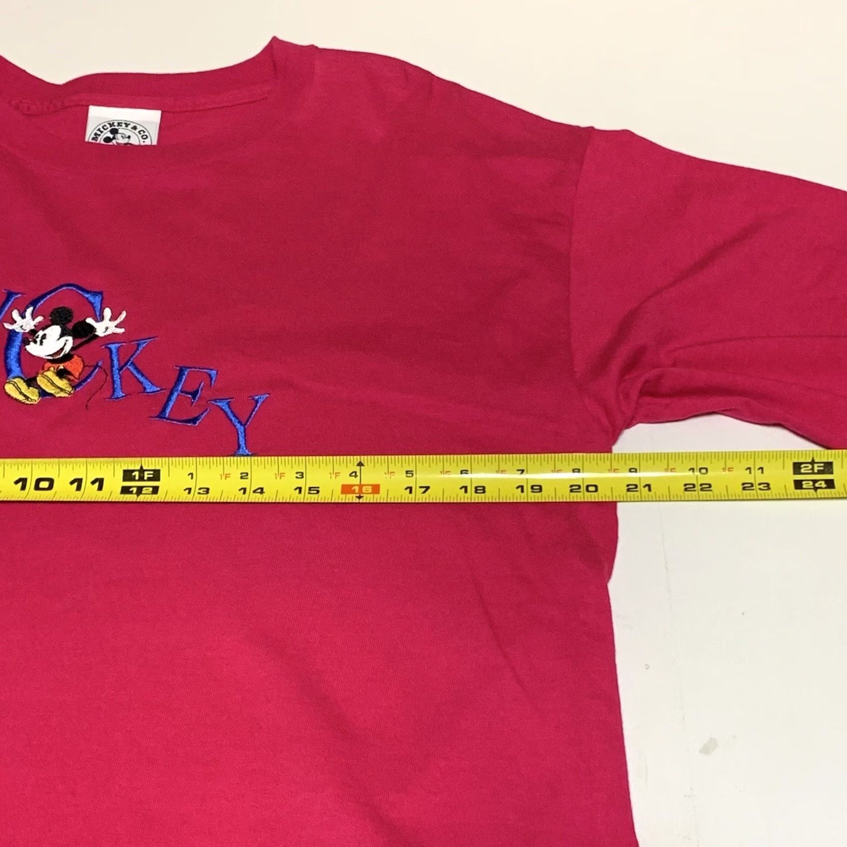 Mickey & Co. VINTAGE Mickey & Co Shirt Crew Neck Short Sleeve Embroidered Mickey Mouse Pink 90s Size L Mens USA Size US L / EU 52-54 / 3 - 6 Thumbnail