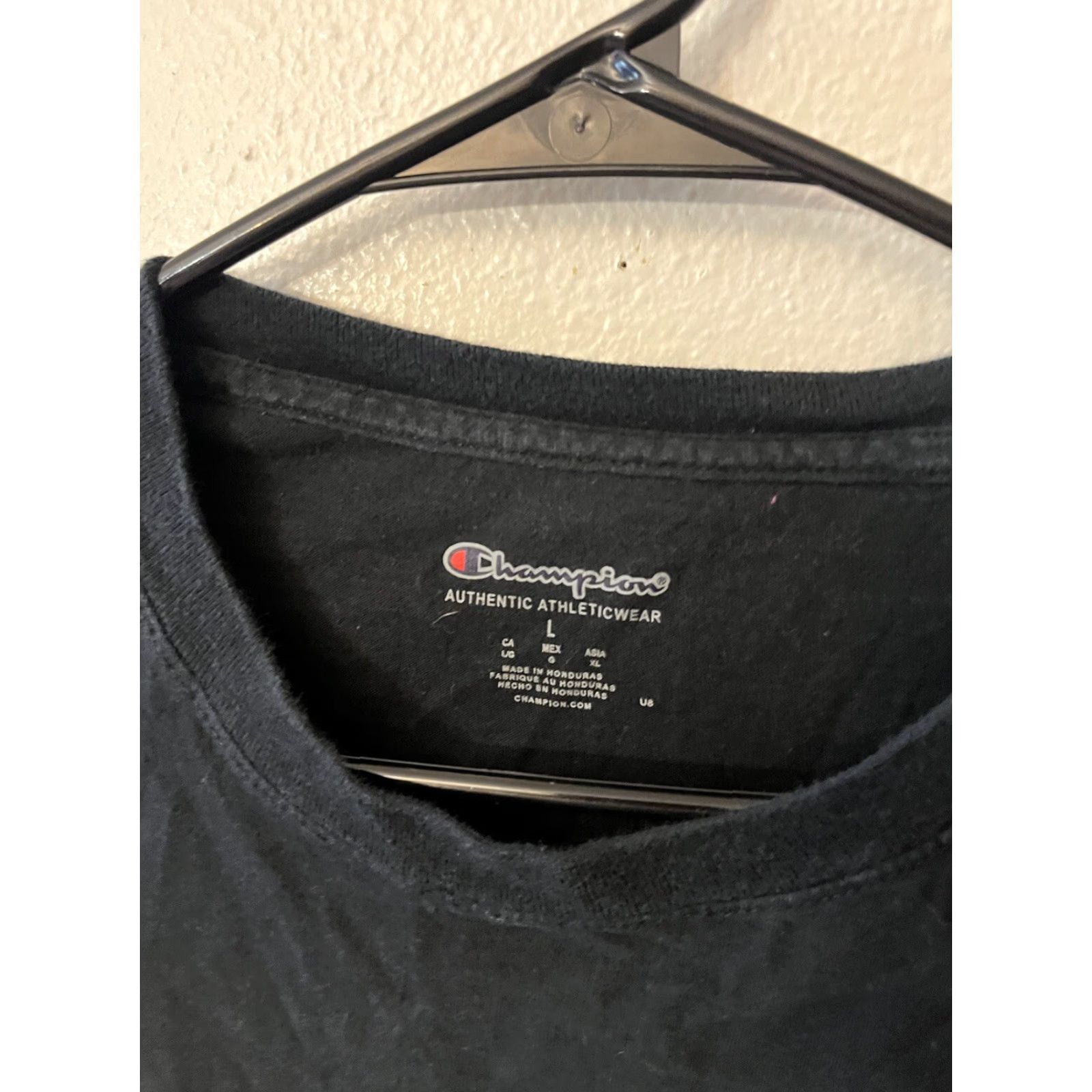 Champion Champion Mens T-Shirt Long Sleeve Logo Pullover Black L Size US L / EU 52-54 / 3 - 2 Thumbnail