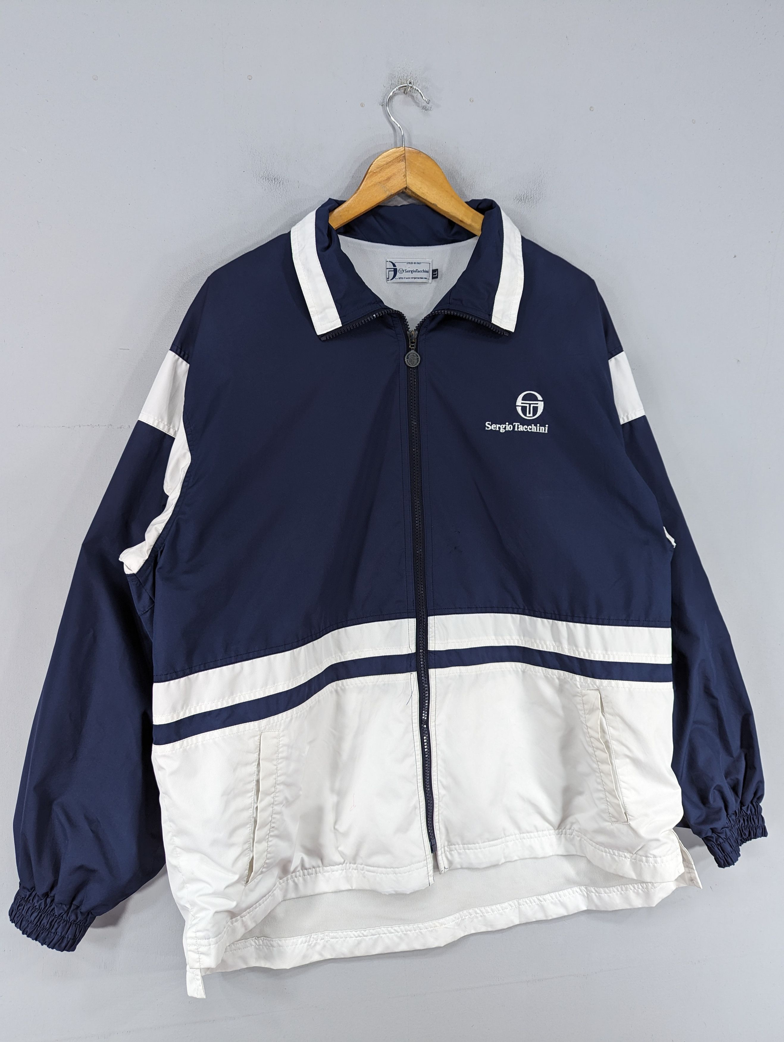 Sergio Tacchini 🔥Vintage 90s Sergio Tacchini Big Logo Jacket Size US L / EU 52-54 / 3 - 2 Thumbnail