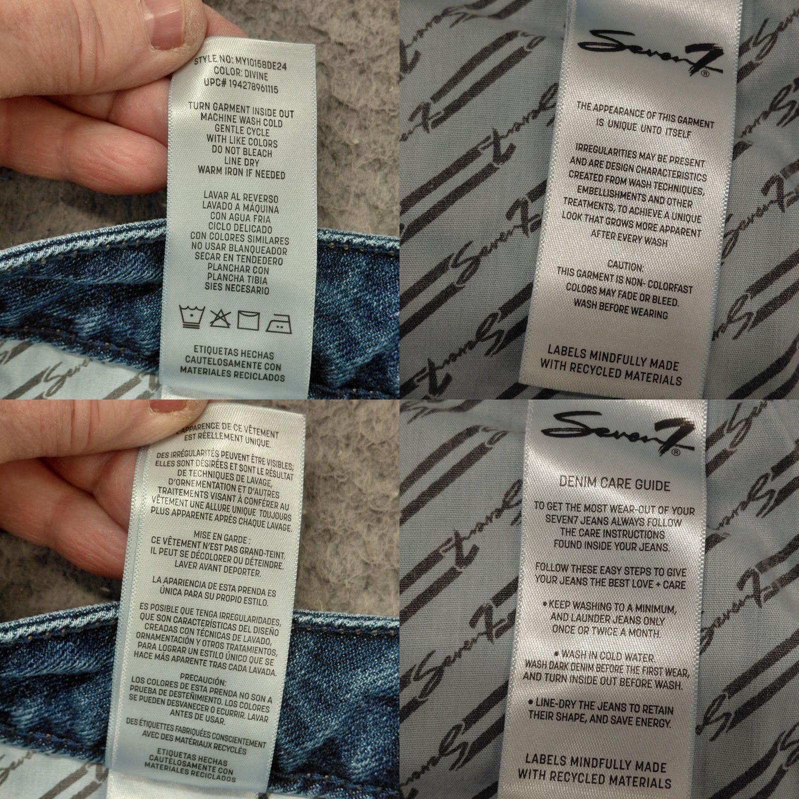 Vintage Seven7 Jeans Womens Size 8 Blue Denim Loose Straight Medium Wash Casual Classic Size 30" / US 8 / IT 44 - 9 Thumbnail