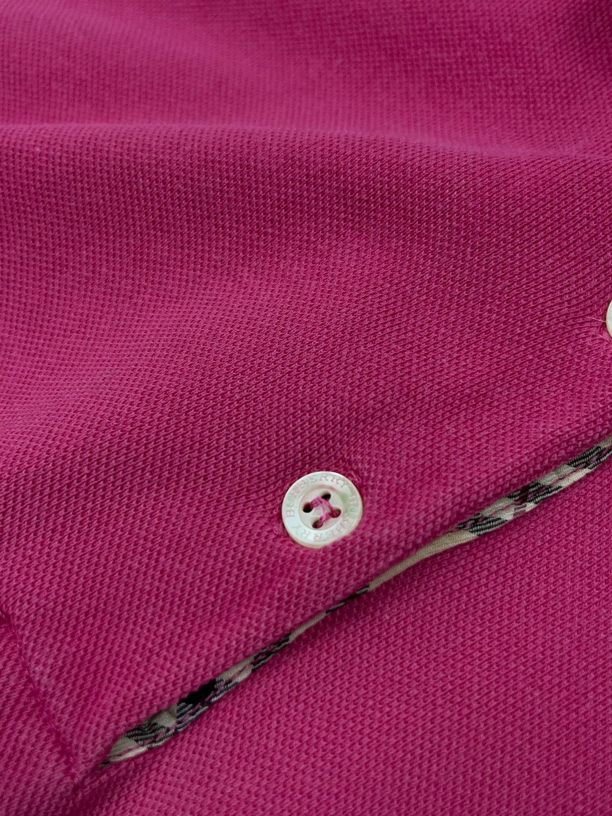 Burberry × Burberry Prorsum × Vintage Vintage Burberry London Pink Polo Shirt Nova Check Size XL / US 12-14 / IT 48-50 - 7 Thumbnail