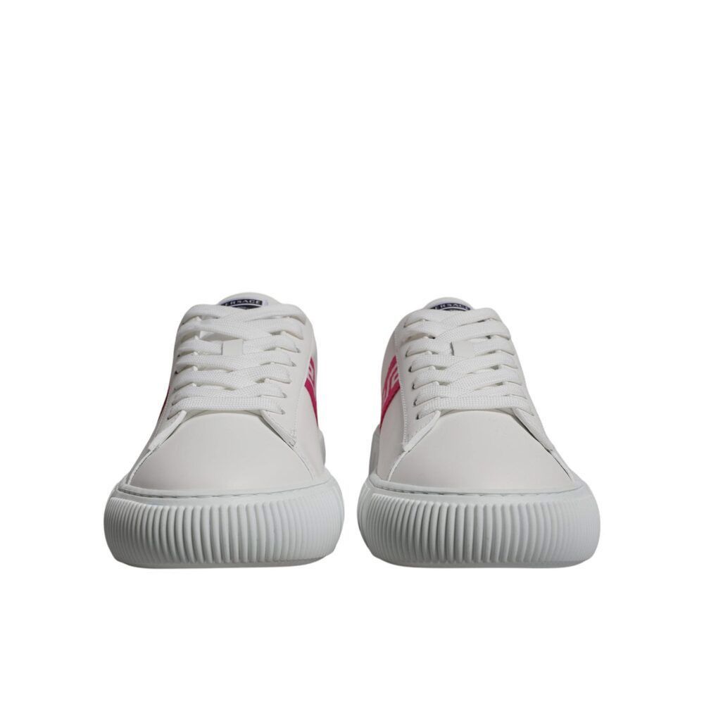 Versace Versace White Pink Greca Print Platform Low Top Sneakers Sho Size US 9 / EU 42 - 2 Thumbnail