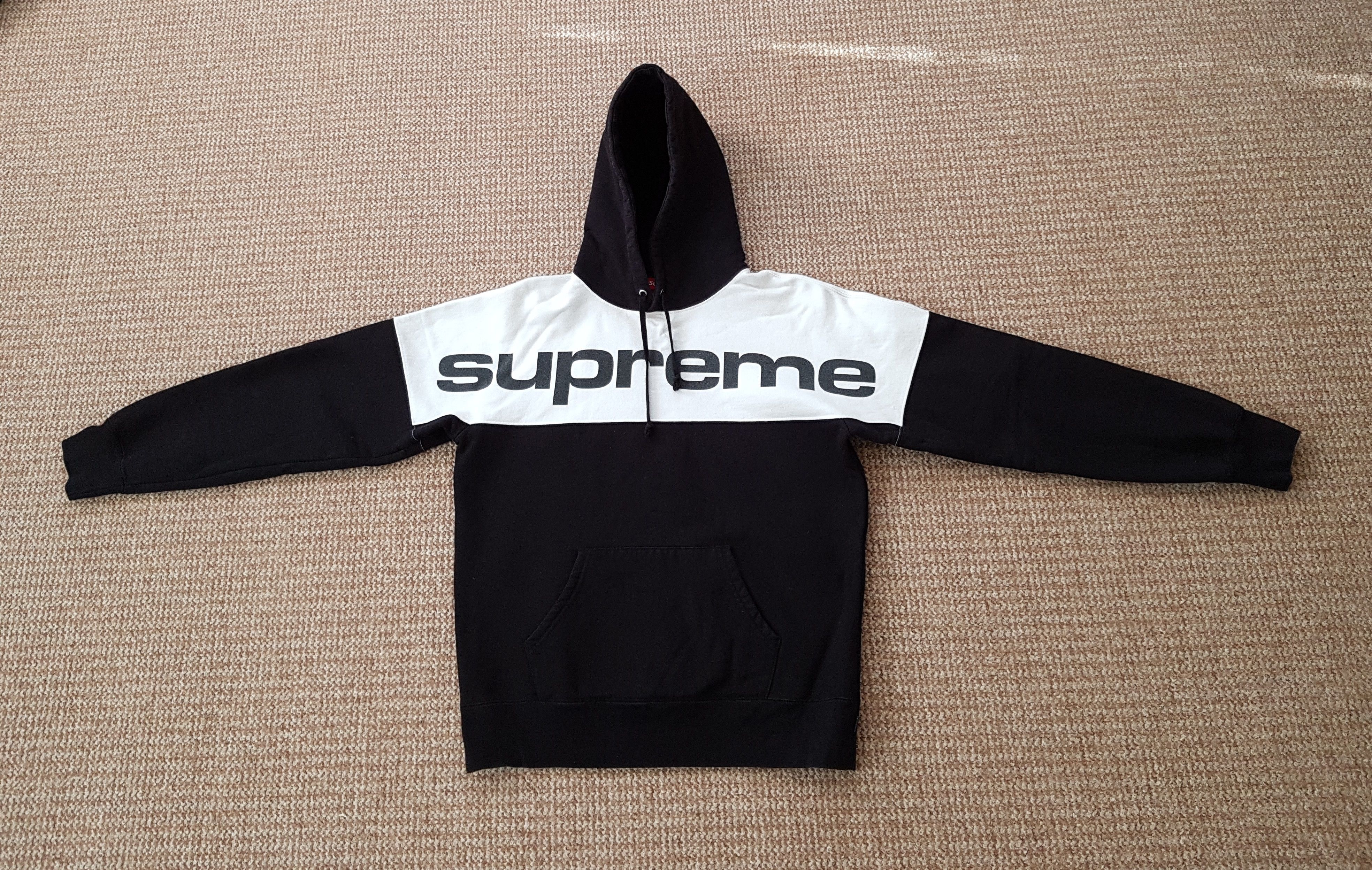 Supreme Supreme clock blocked hoodie FW17 | Grailed