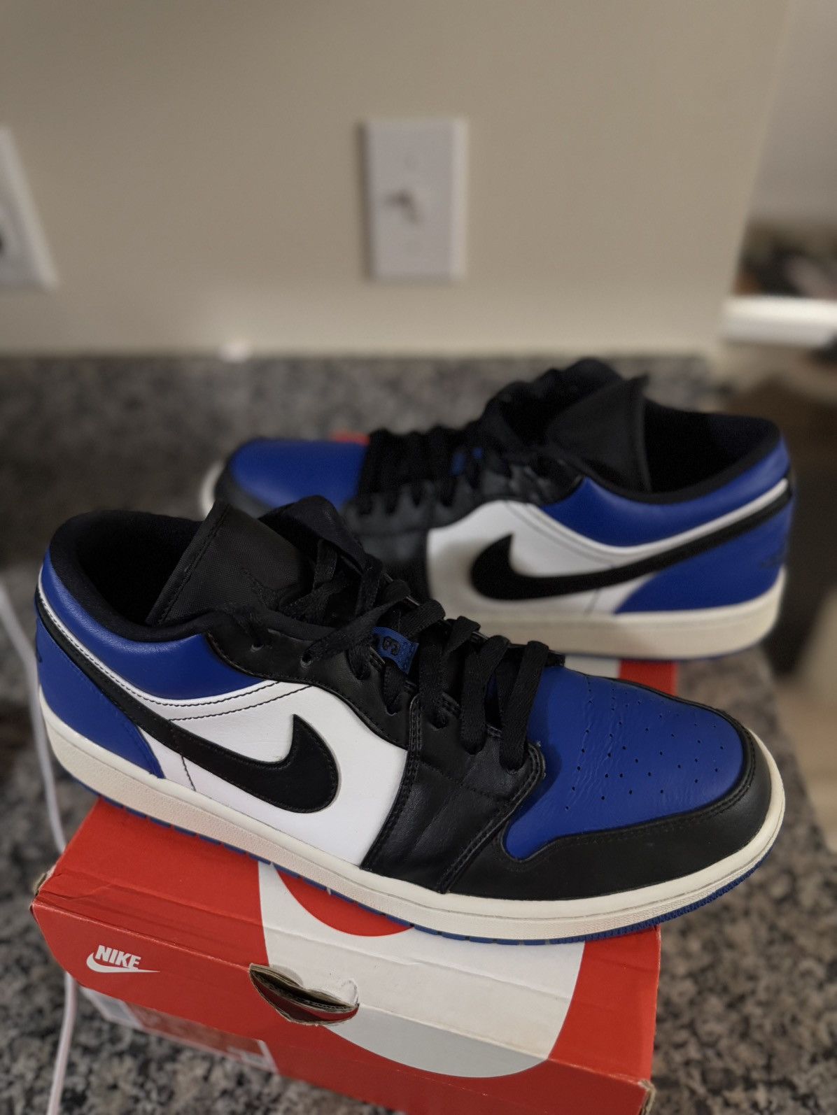 Jordan Brand × Nike Jordan 1 Low Top Blue 2019 Size 11.5 Replacement Box Size US 11.5 / EU 44-45 - 3 Thumbnail