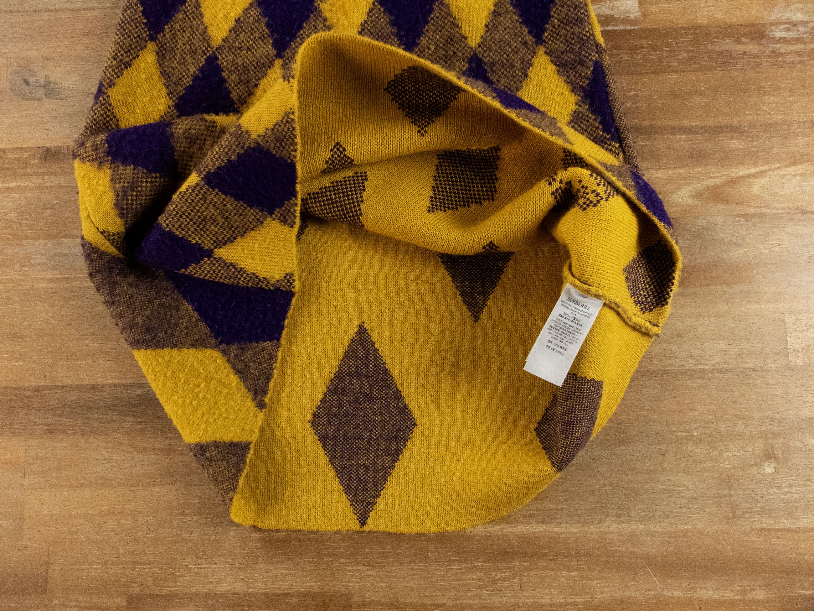 Burberry BURBERRY yellow purple argyle knit wool skirt Daniel Lee Size 30" / US 8 / IT 44 - 11 Thumbnail