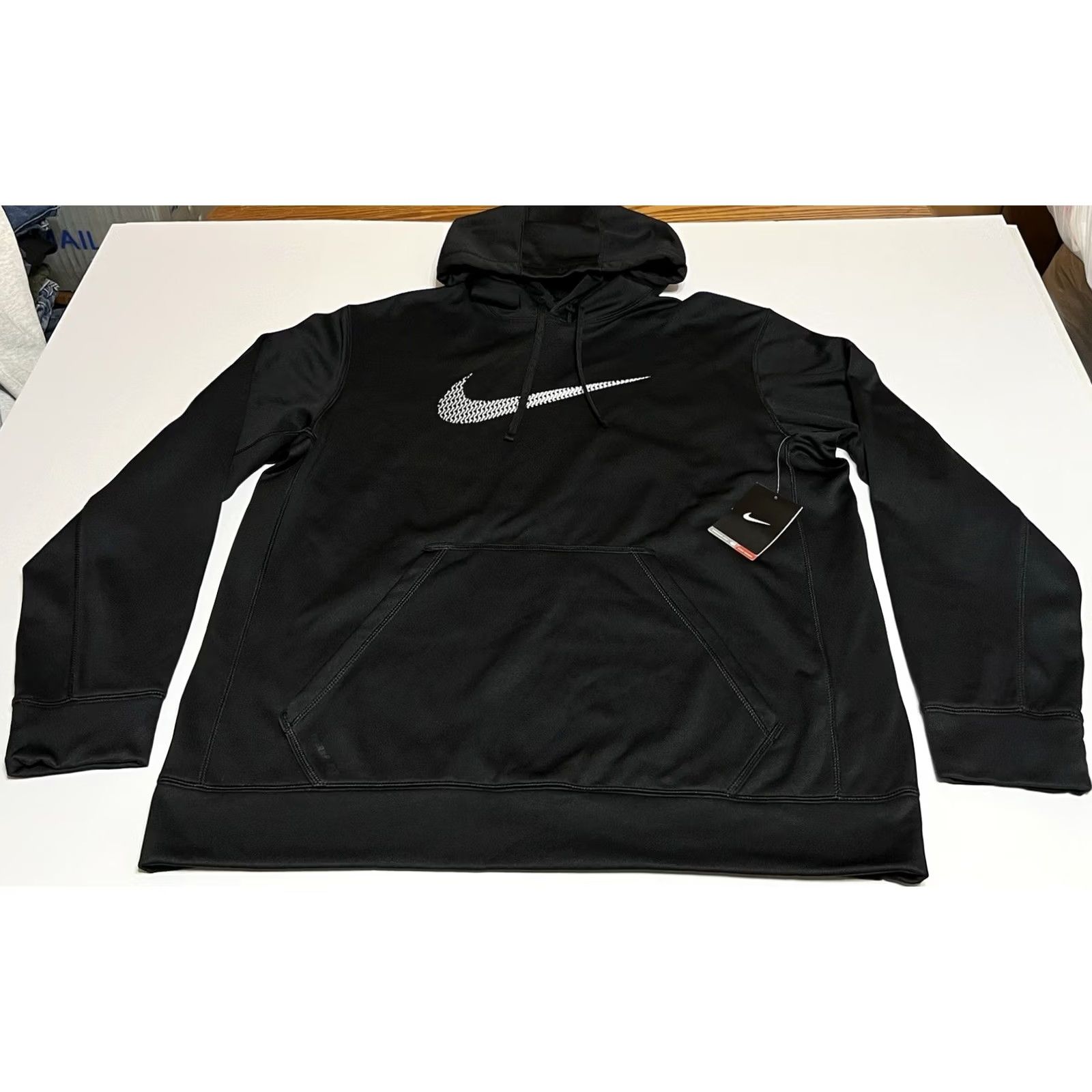 Nike Nike Therma-FIT Pullover Hoodie Mens XL Black NWT Swish Shirts Pullover Hoodie Nike Therma-FIT Black XL Mens All Seasons Moisture Wicking Zipper Logo Size US XL / EU 56 / 4 - 2 Thumbnail