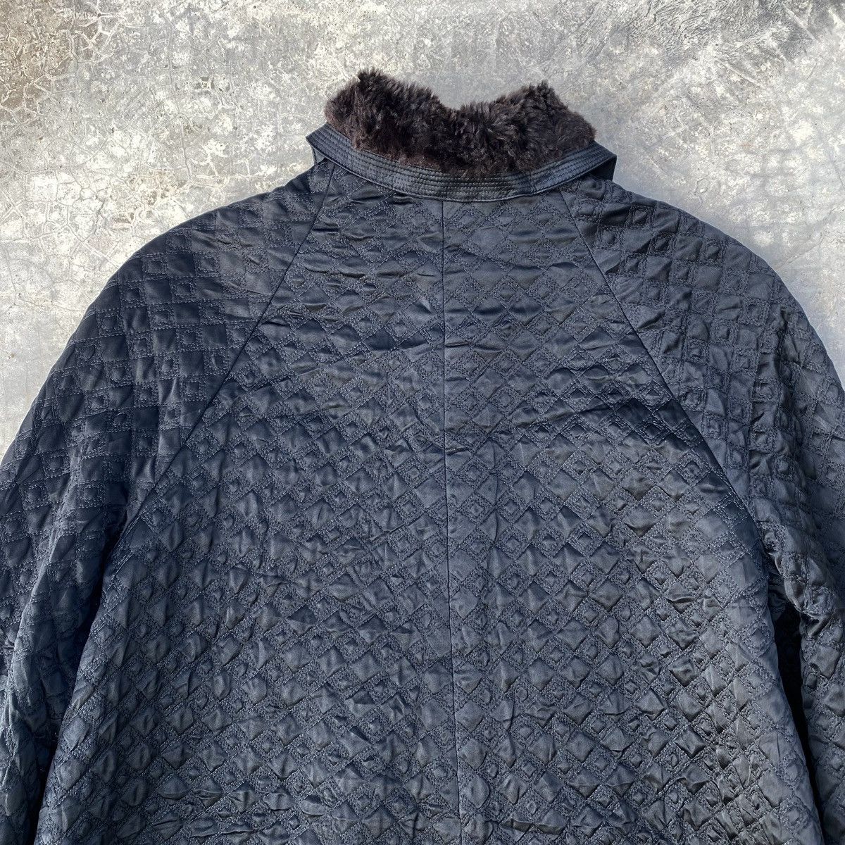 Versace Versus GIANNI VERSACE Quilted Faux Fur Collar Coat Jacket Size S / US 4 / IT 40 - 8 Thumbnail