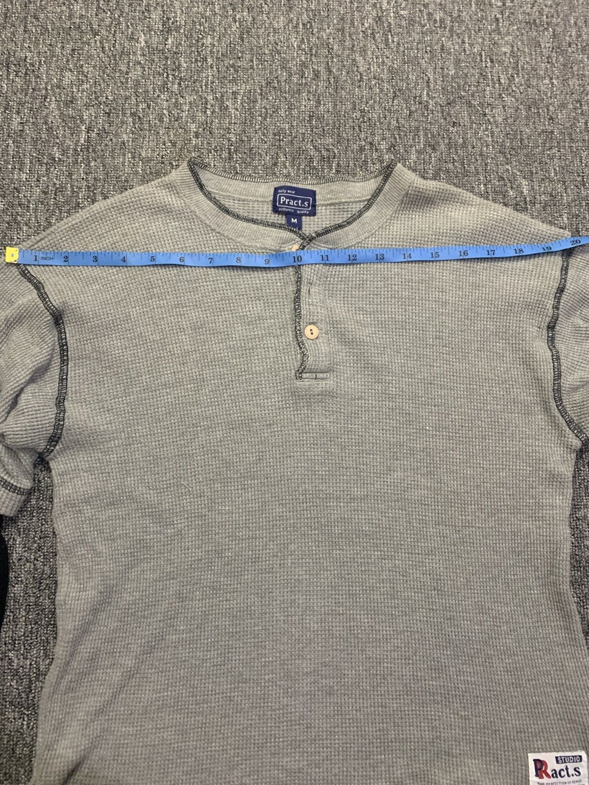 Japanese Brand Pract.S Distressed Button Double Layers Long Sleeve Size US M / EU 48-50 / 2 - 8 Thumbnail