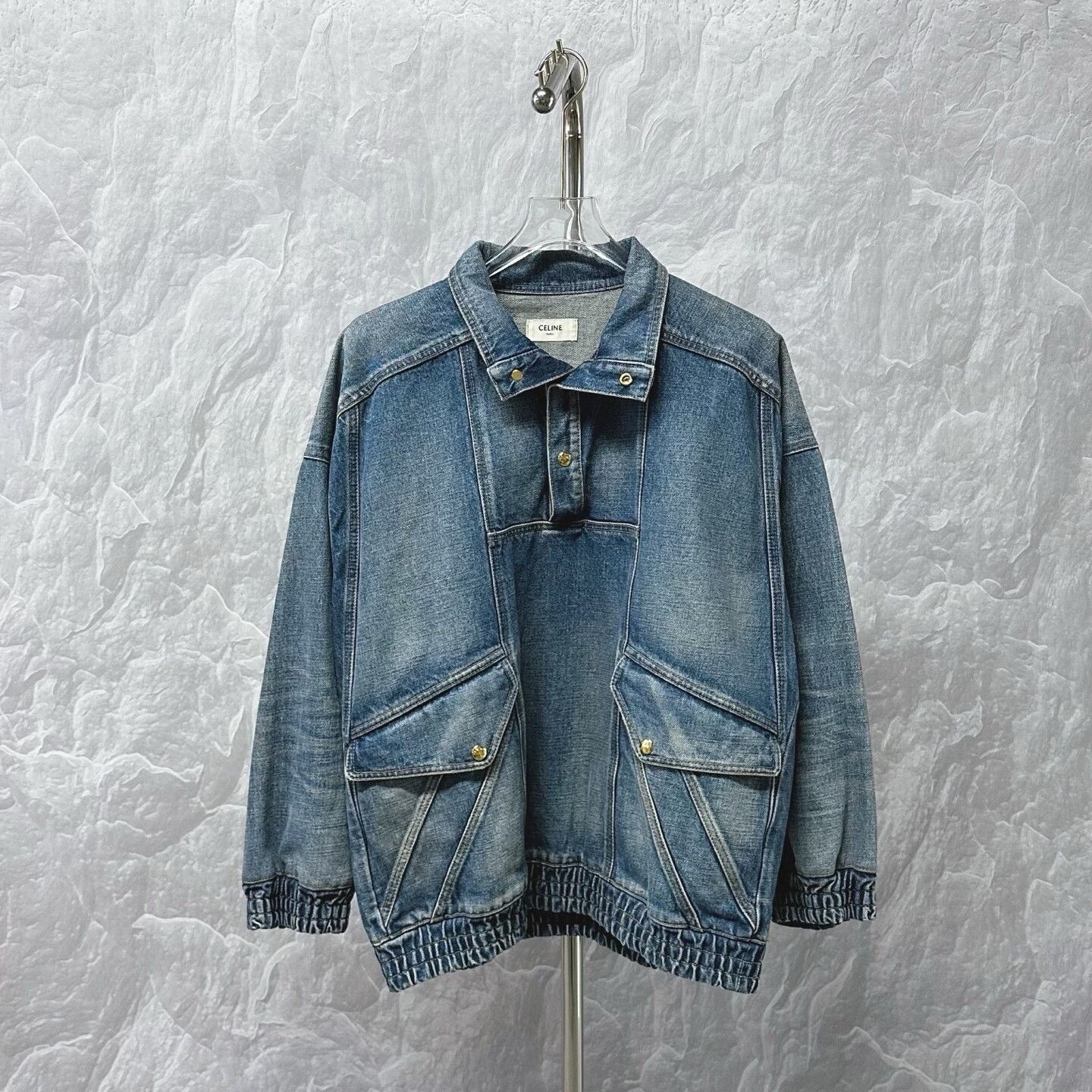 Celine celine denim jacket with half-open pockets Size L / US 10 / IT 46 - 1 Thumbnail