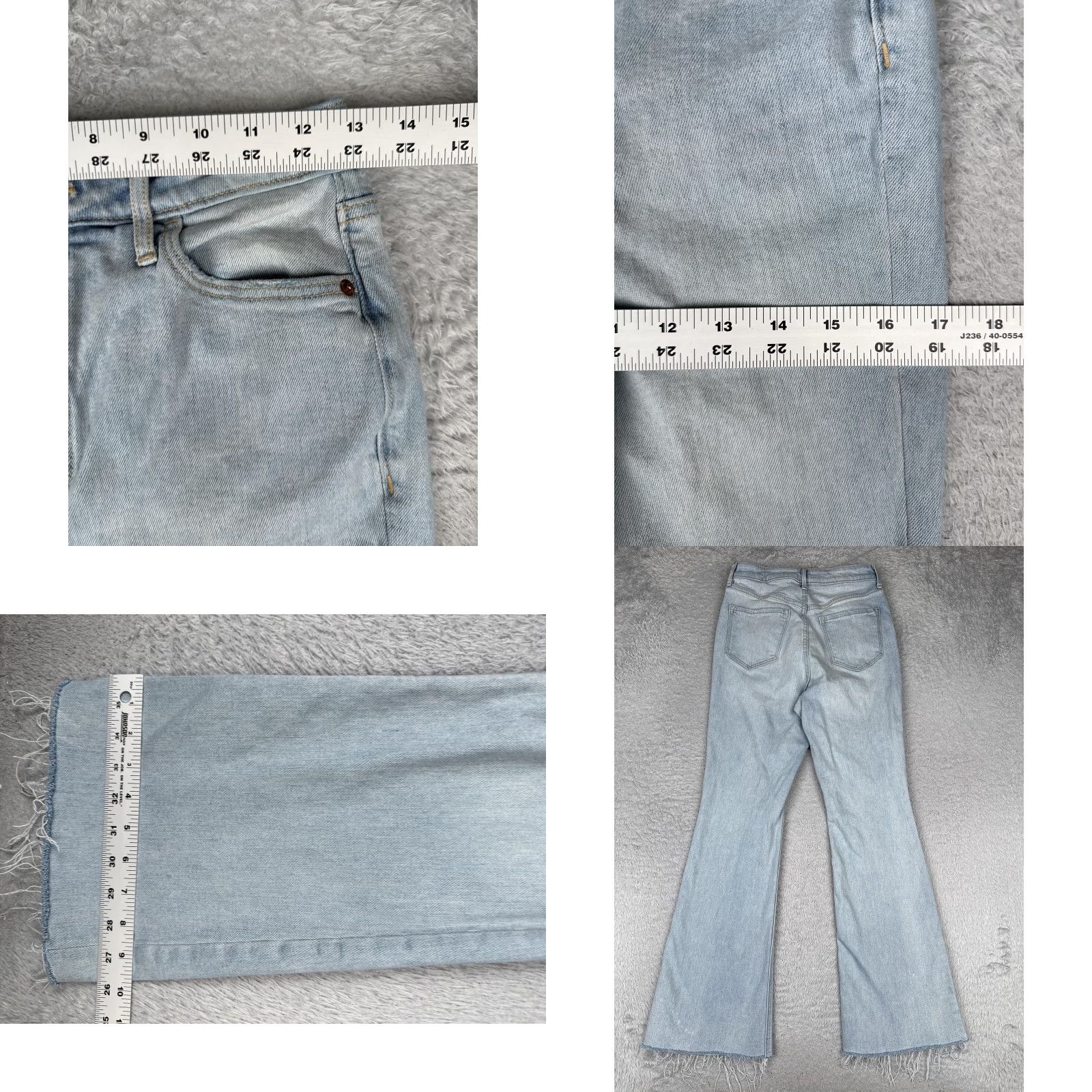 Old Navy VINTAGE Old Navy Higher High-Rise Flare Jeans Womens 4 Blue Light Wash Stretch 25x30 Size 27" / US 4 / IT 40 - 9 Thumbnail