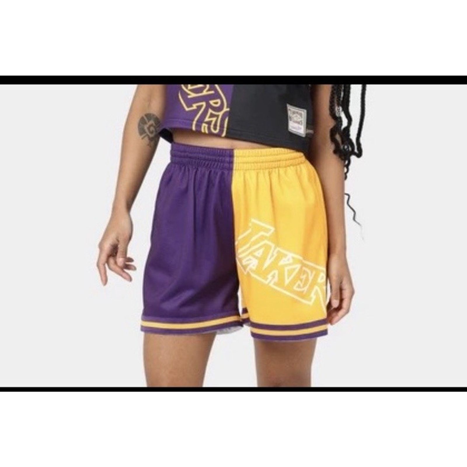 Mitchell & Ness MITCHELL & NESS NBA LOS ANGELES LAKERS BIG FACE 5.0 SHORTS Size 32" / US 10 / IT 46 - 1 Thumbnail