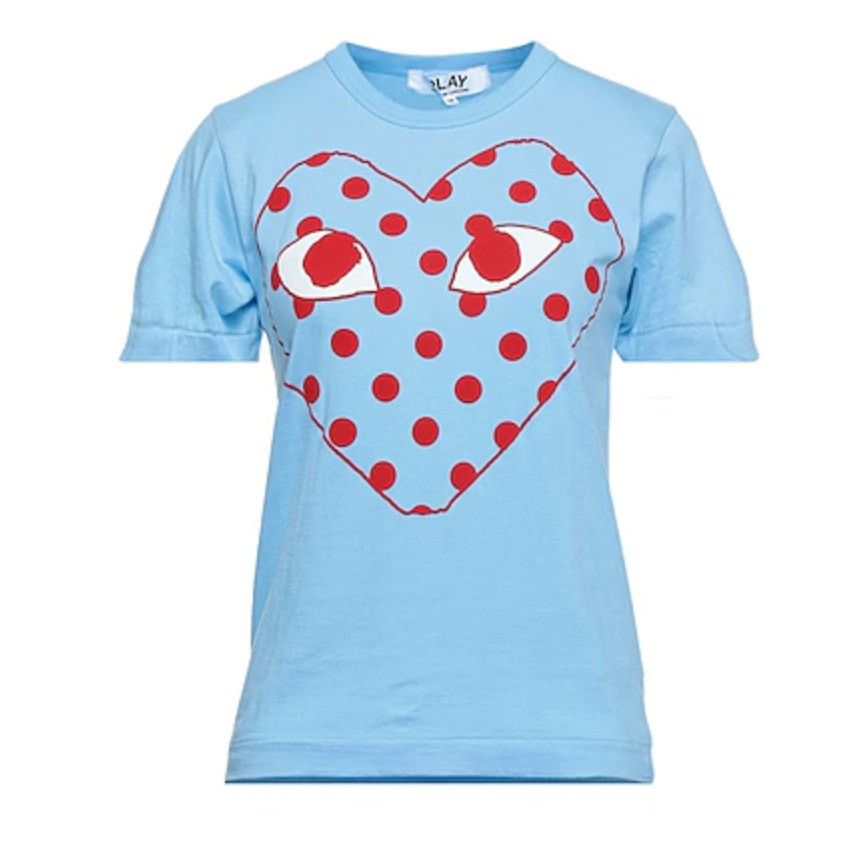 Comme des Garcons PLAY Comme Des Garçons Play Logo Print T shirt Blue Size M / US 6-8 / IT 42-44 - 1 Thumbnail
