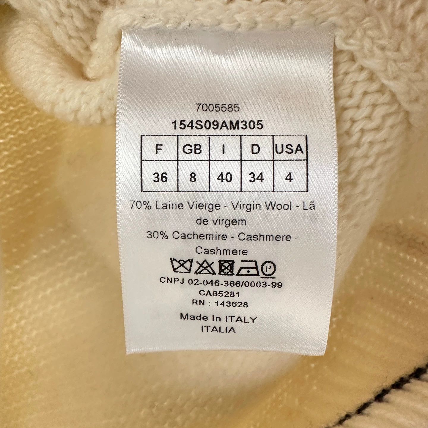 Christian Dior Monsieur Dior may236 Star Motif Wool SS 36 Size XS / US 0-2 / IT 36-38 - 4 Thumbnail