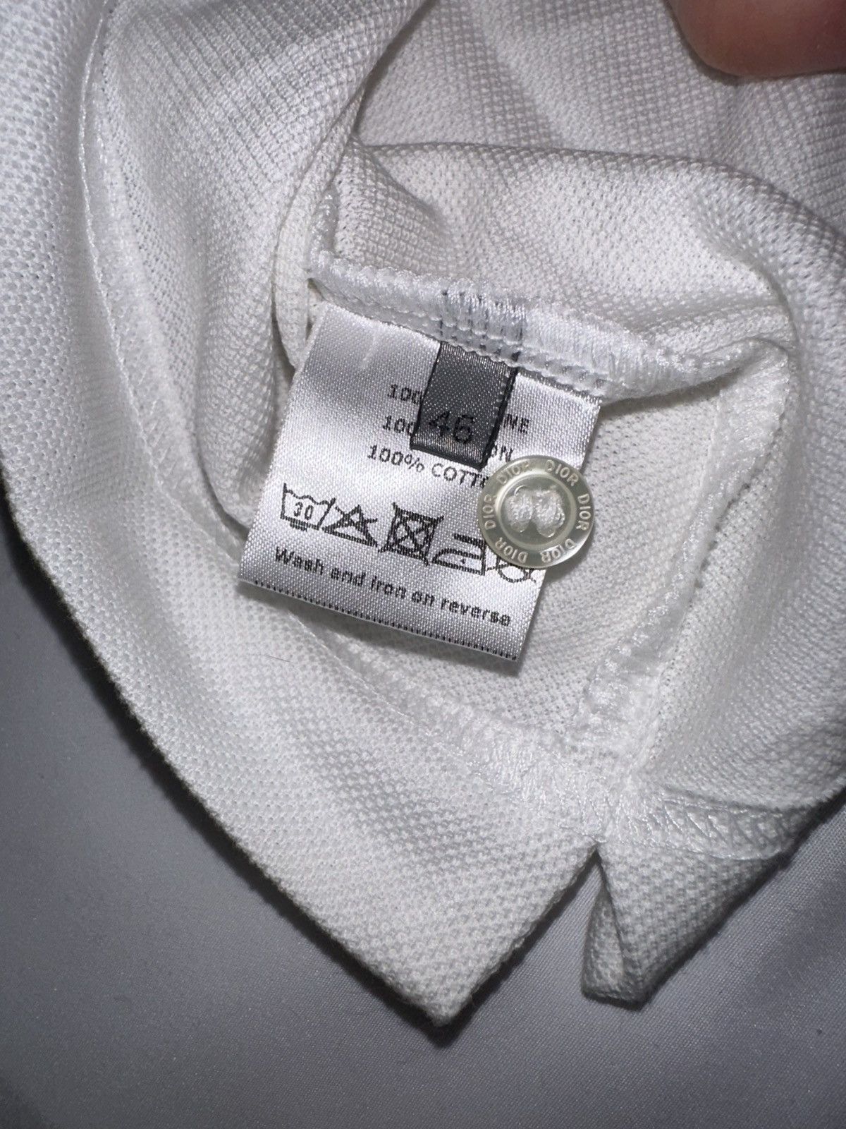 Dior Dior Polo Shirt White Black S Size US S / EU 44-46 / 1 - 8 Thumbnail