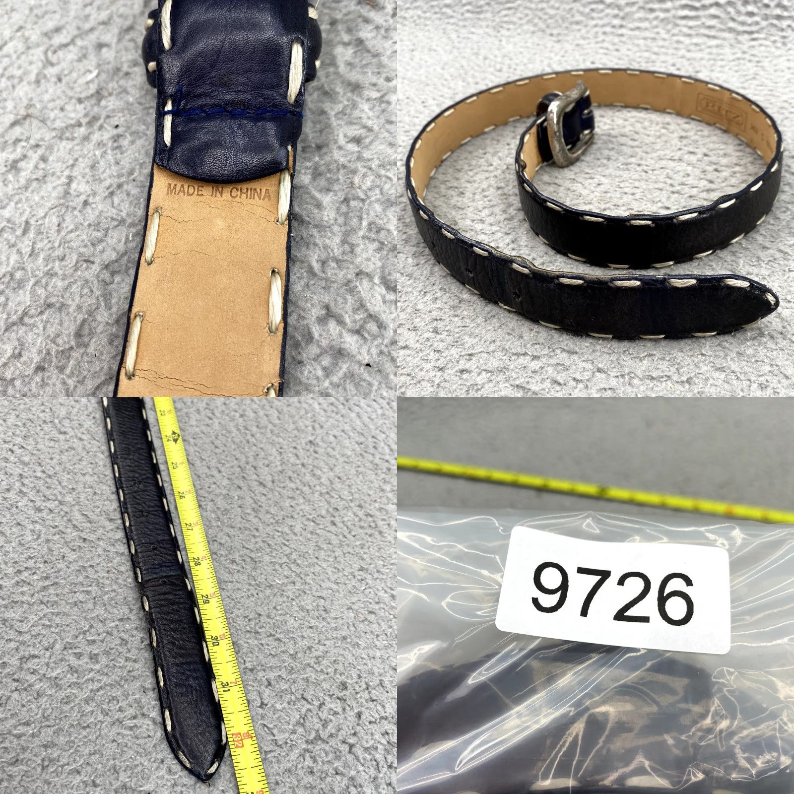 Vintage VINTAGE The Ritz Belt Leather Buckle Cowboy Western 32 Black Silver Buckle Mens Classic Style Size 32 - 8 Thumbnail