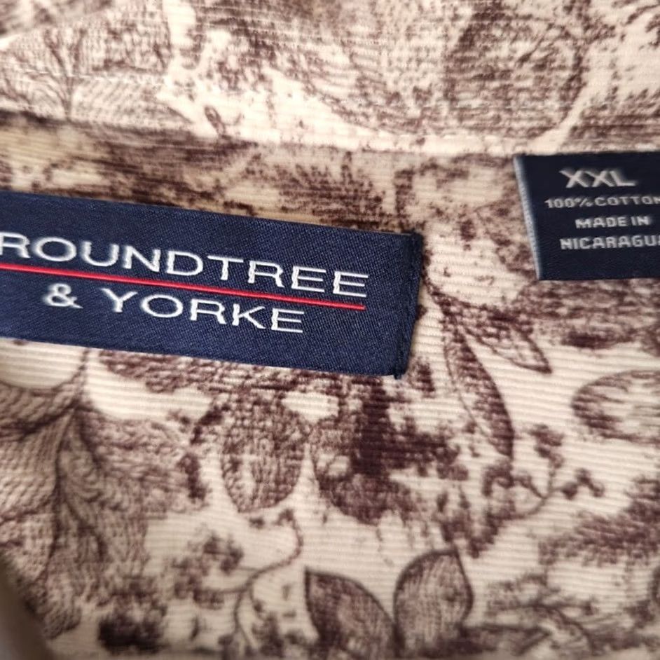 Roundtree & Yorke VINTAGE Roundtree & York Forest Shirt Mens 2XL Beige All Over Print Owl Mushrooms Shirt Size US XXL / EU 58 / 5 - 5 Thumbnail