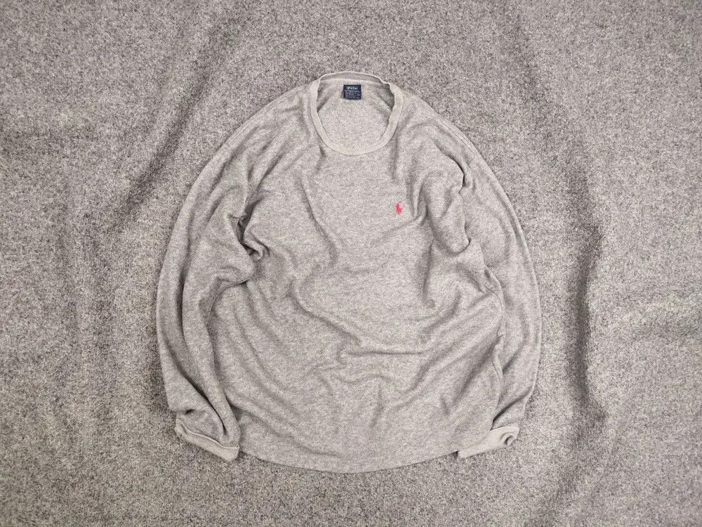 Polo Ralph Lauren Vintage 90's Polo Ralph Lauren Logo Fleece Gray Sweatshirt Size US L / EU 52-54 / 3 - 1 Thumbnail