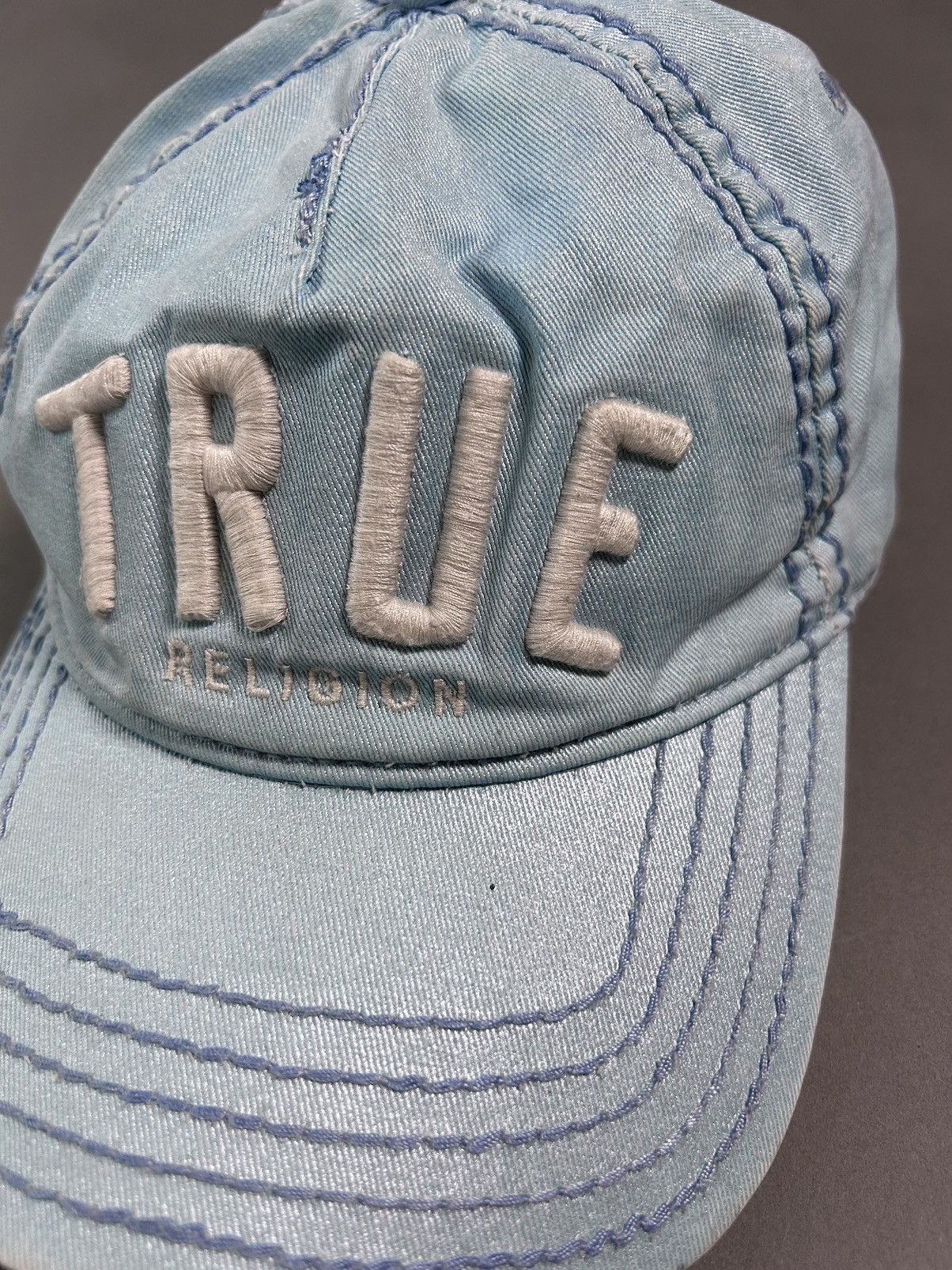 True Religion True Religion hat vintage baby blue cap Y2K Size ONE SIZE - 2 Thumbnail