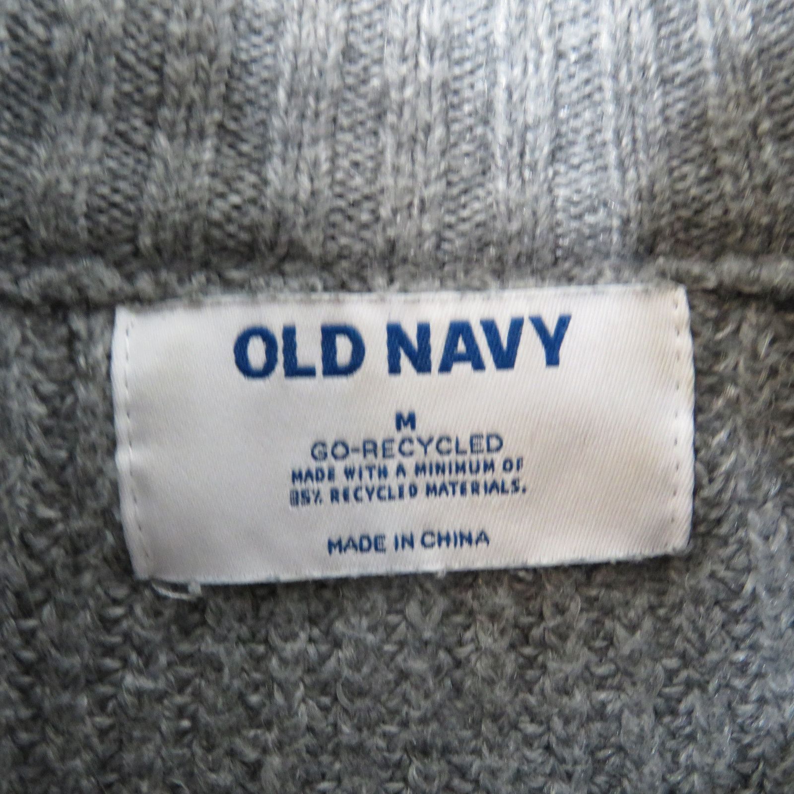 Old Navy Old Navy Gray Ribbed Knit Quarter Zip Sweater Medium Preppy Size M / US 6-8 / IT 42-44 - 6 Thumbnail