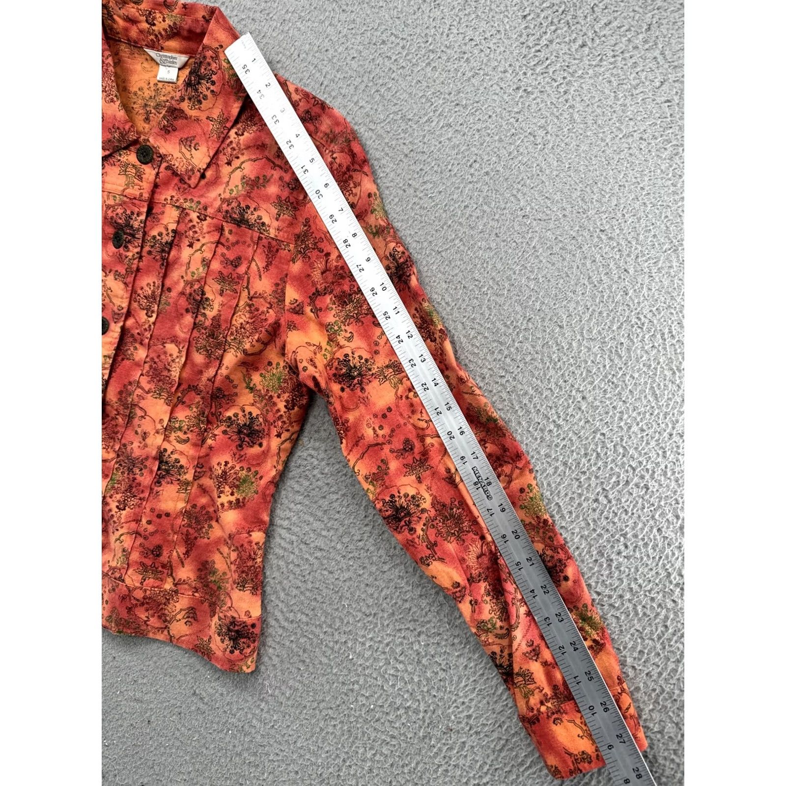 Vintage Christopher & Banks Linen Blend Orange Button Up Jacket Women’s Size Small Jacket Size S / US 4 / IT 40 - 7 Thumbnail