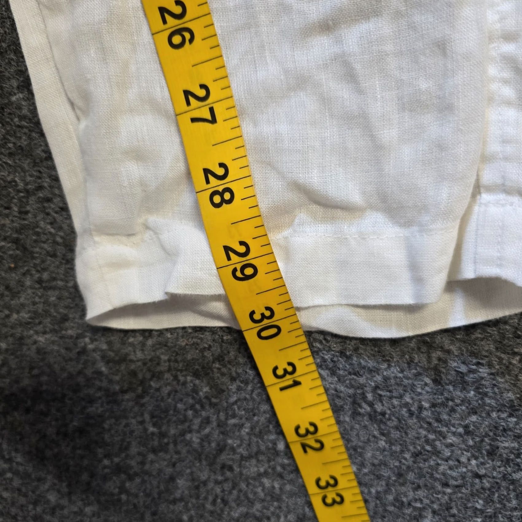 Vintage Dolma Pants Womens Medium White Linen Tapered Pull On Beachy Casual Capsule Size 32" / US 10 / IT 46 - 7 Thumbnail