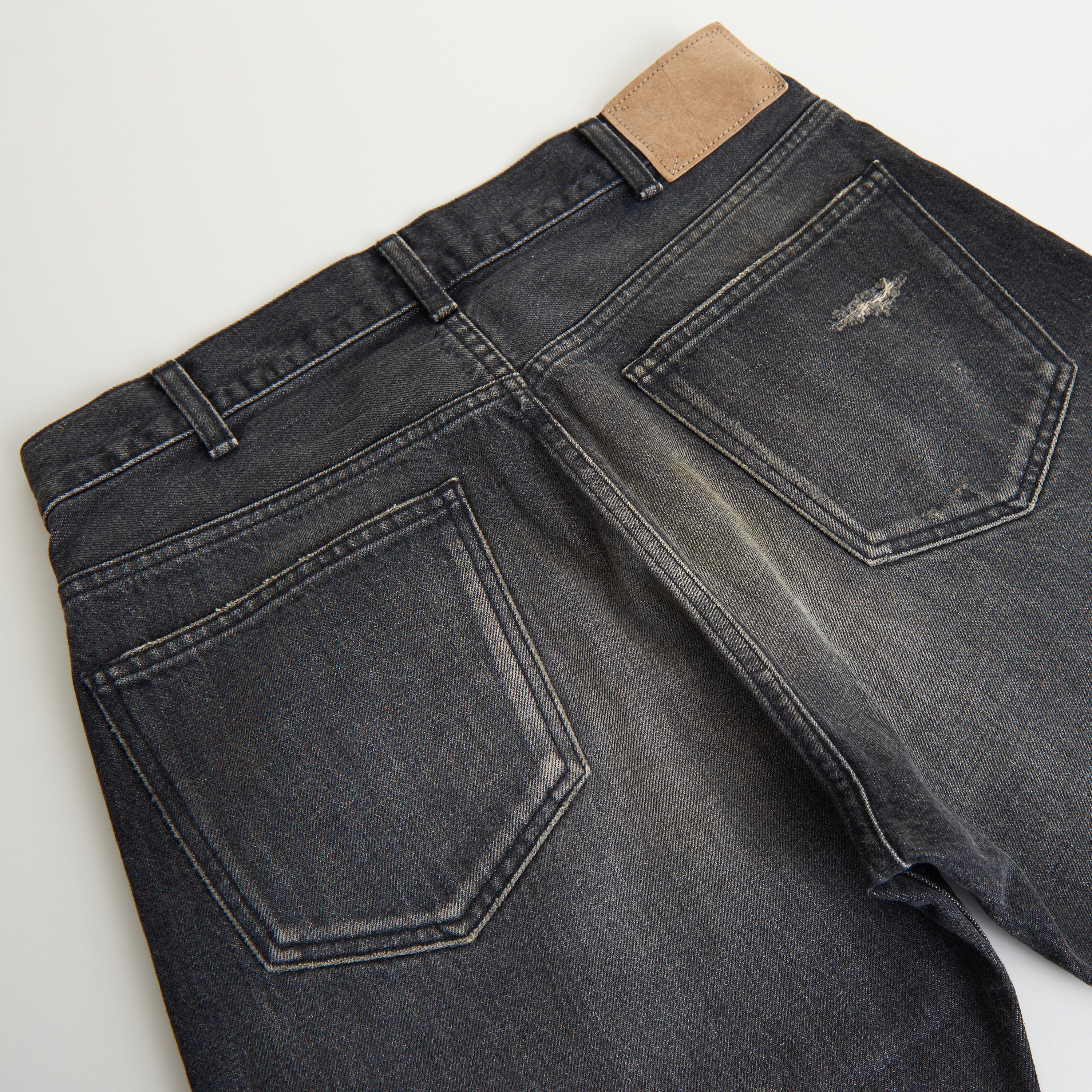 Celine × Hedi Slimane Wesley Jeans - Destroyed Black Paradiso Wash Denim, Low-Rise Size US 34 / EU 50 - 10 Thumbnail