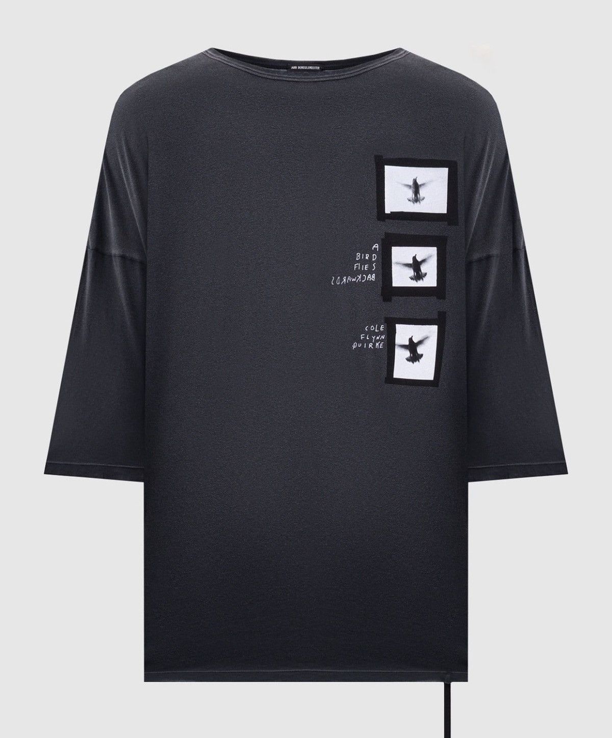 Ann Demeulemeester Dieter Grey Printed T-Shirt