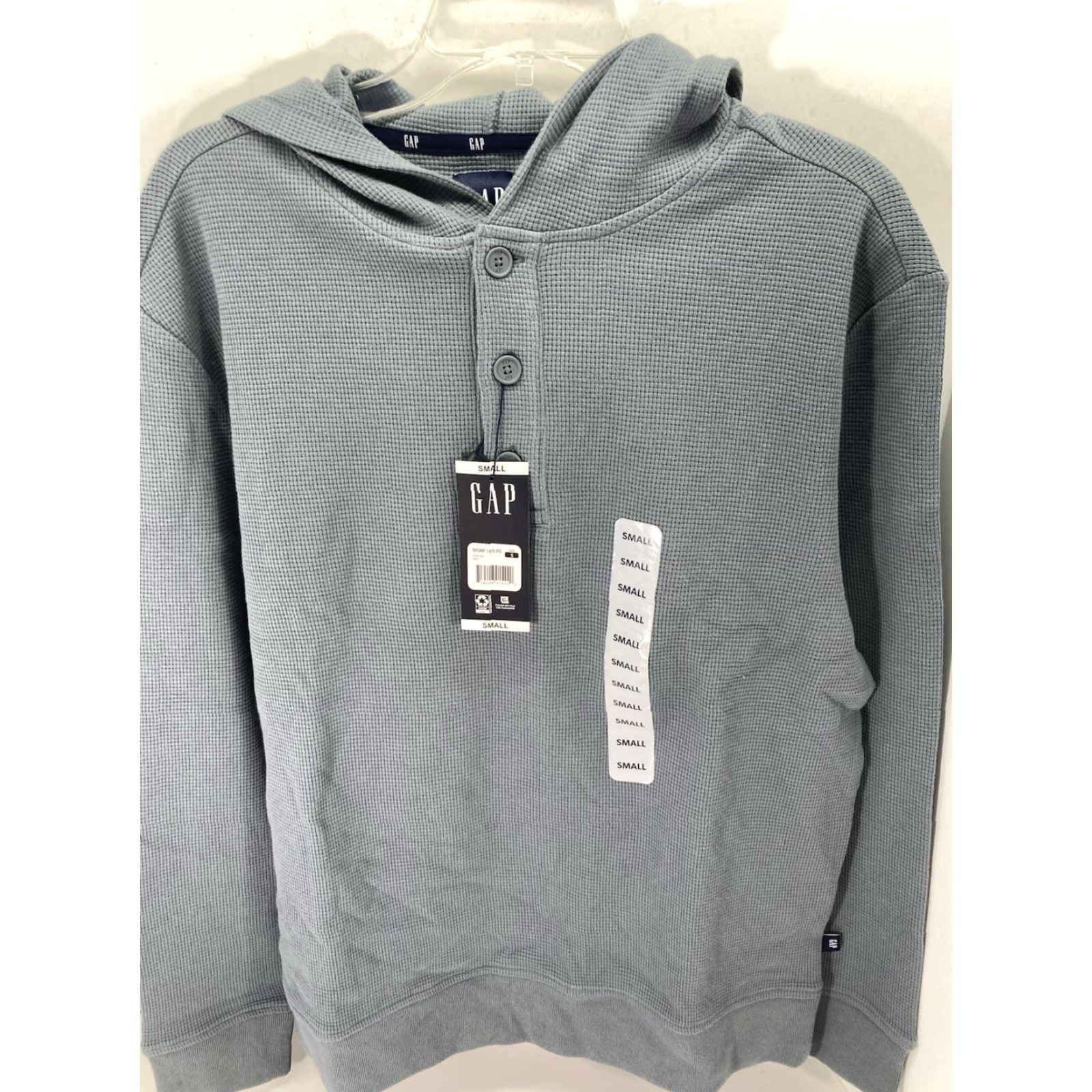 Gap VINTAGE Gap Waffle Henley Hoodie Shirt Men Size S Gray Long Sleeve Pullover NWT Size US S / EU 44-46 / 1 - 2 Thumbnail