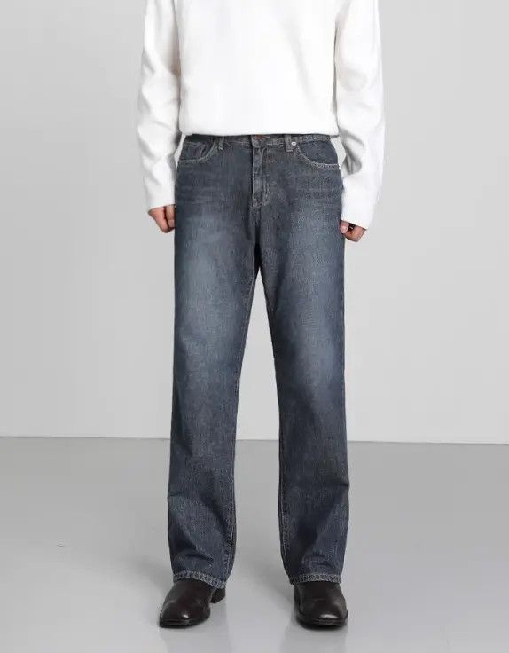 Japanese Brand Men's straight loose retro distressed all-match jeans Size US 32 / EU 48 - 7 Thumbnail