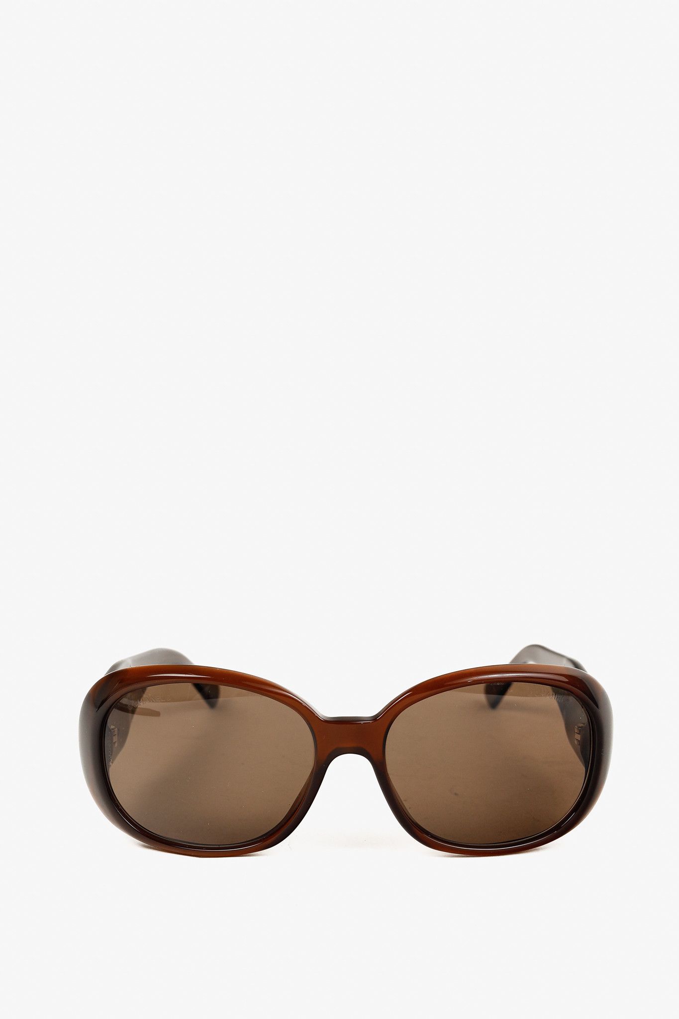 Chanel Chanel 5113 Brown Camellia-Detail Oversized Sunglasses Size ONE SIZE - 2 Thumbnail