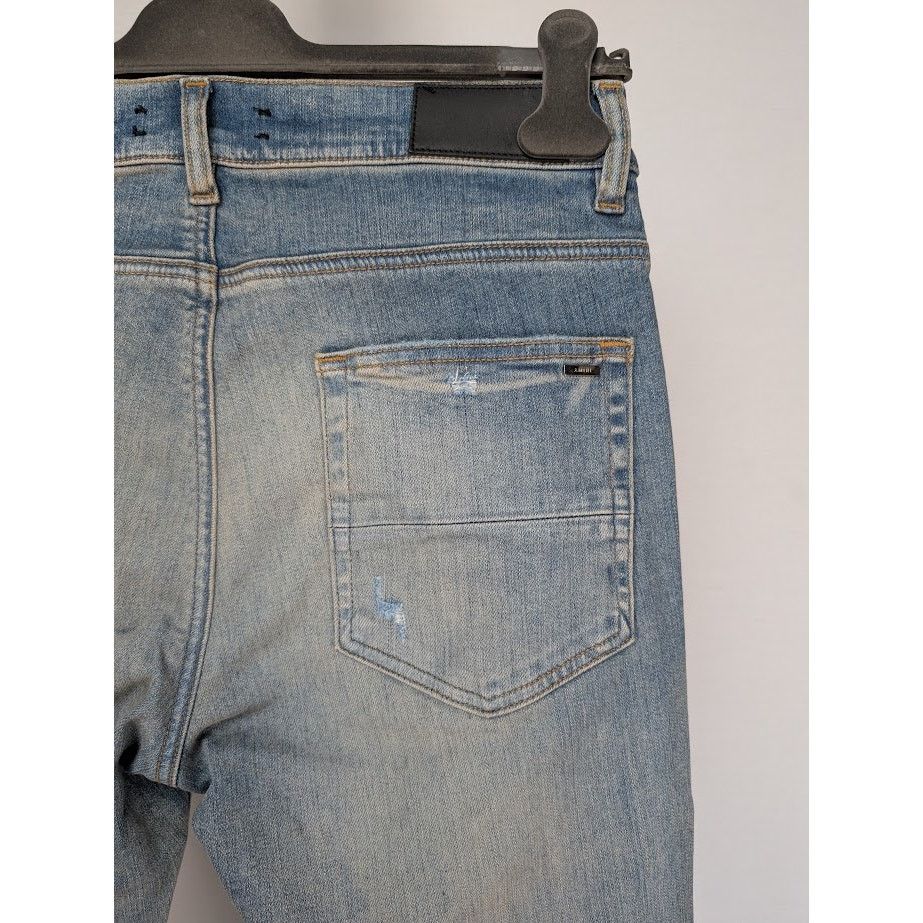 Amiri o1rshd1 Q:2 / Denim Repair Thrasher Jeans in Clay Indigo Size US 32 / EU 48 - 17 Thumbnail