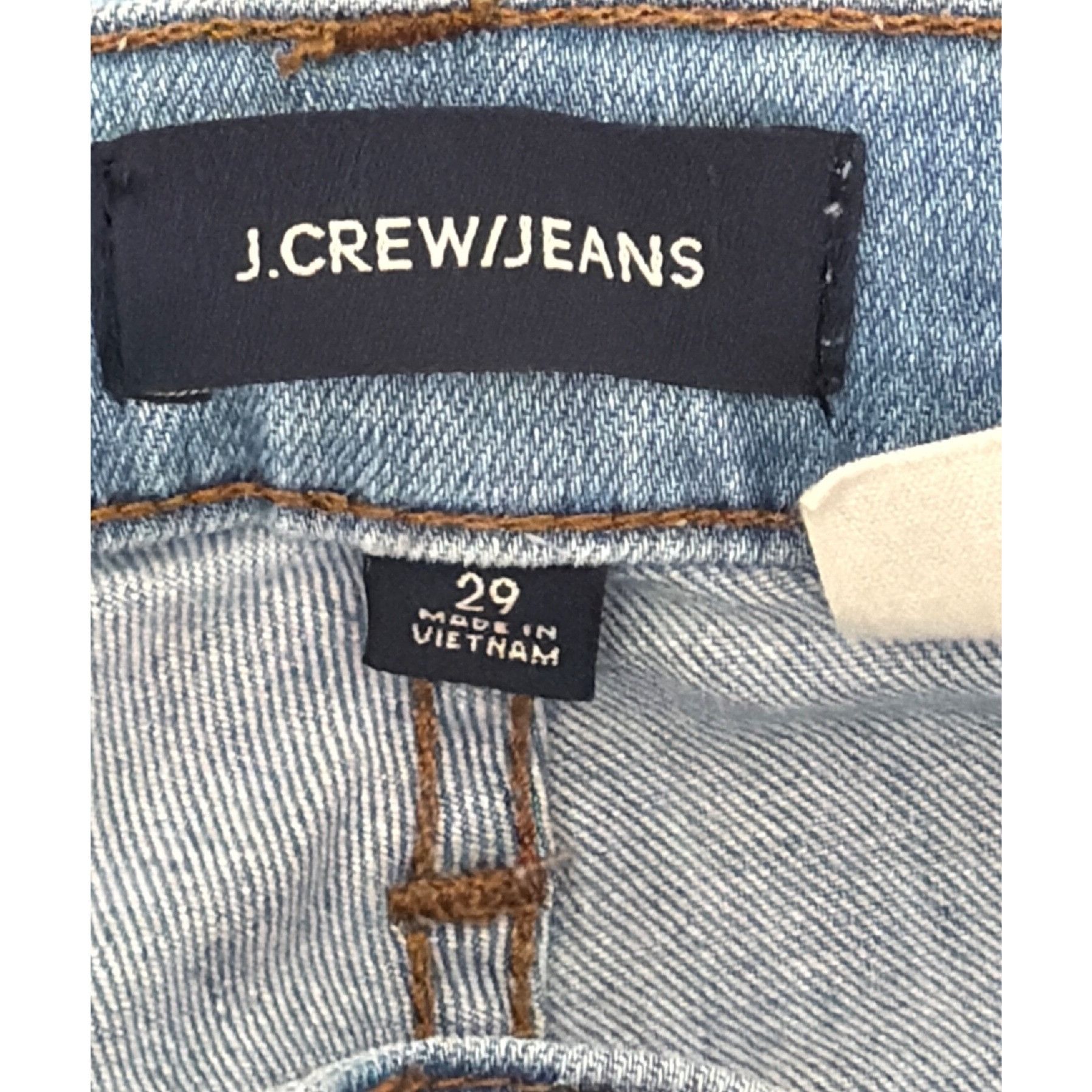 J.Crew J.Crew 9" High Rise Toothpick Jeans Blue Light Wash Raw Hem Size 29" - 5 Thumbnail