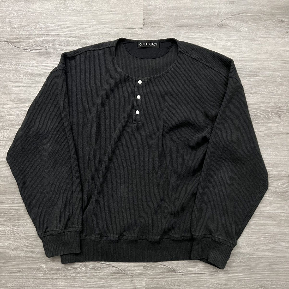 Our Legacy Our Legacy Ballon Sweatshirt Button Up Thermal Size US L / EU 52-54 / 3 - 2 Thumbnail