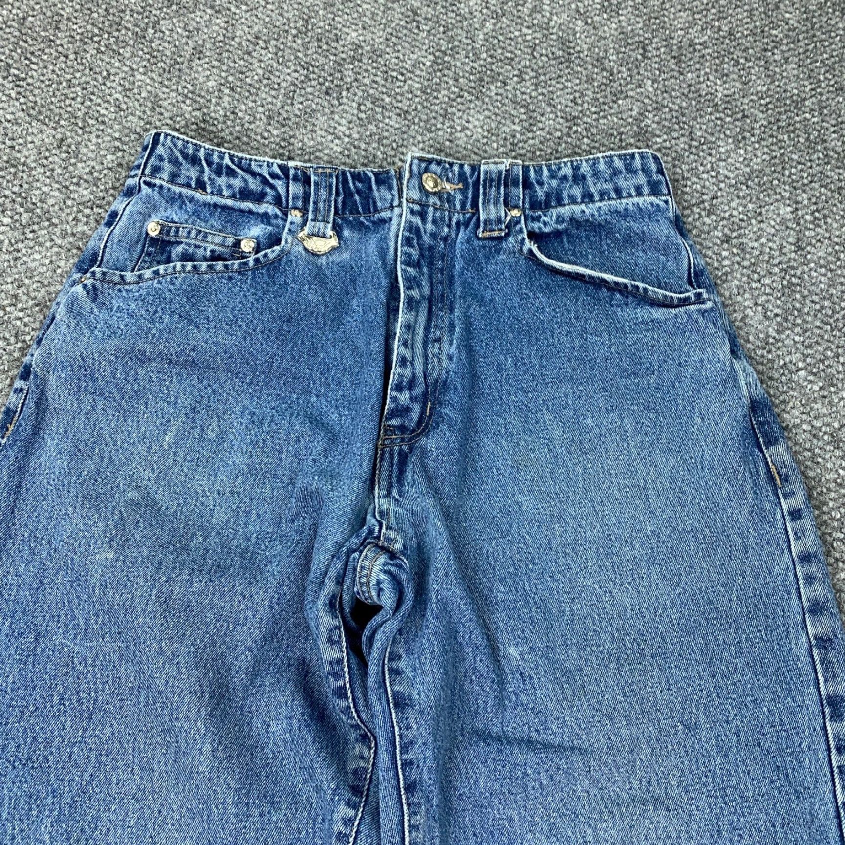 Vintage VINTAGE VIGOSS Jeans Mens 34x29 Baggy Loose Denim Blue 90s Grunge Streetwear Size US 31 - 2 Thumbnail