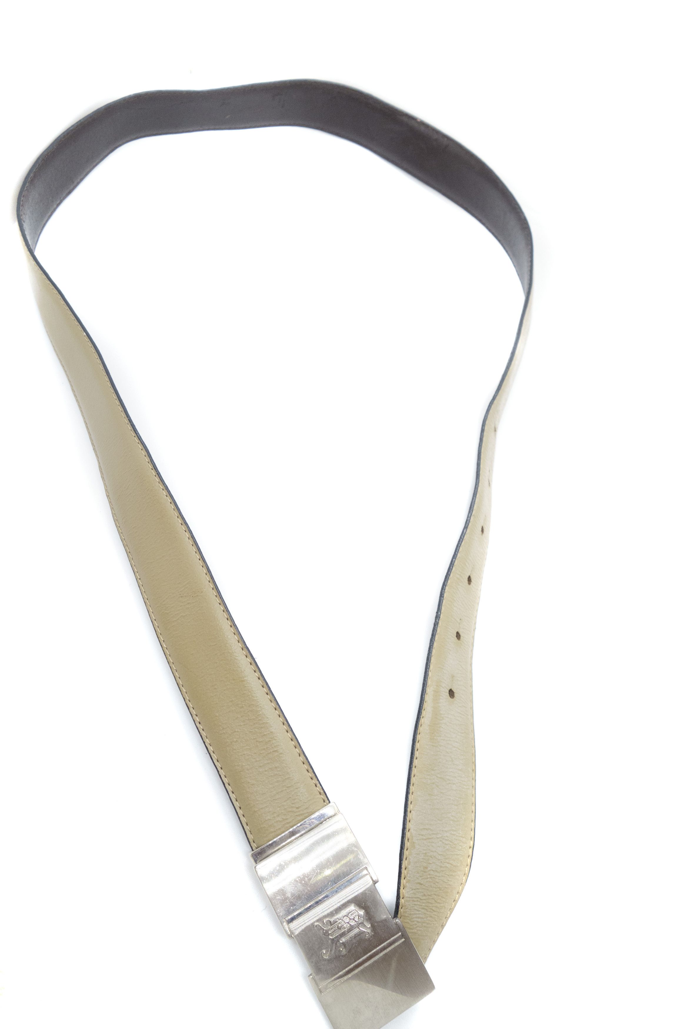 Versace 90S Logo Leather Belt Vintage Size ONE SIZE - 3 Thumbnail