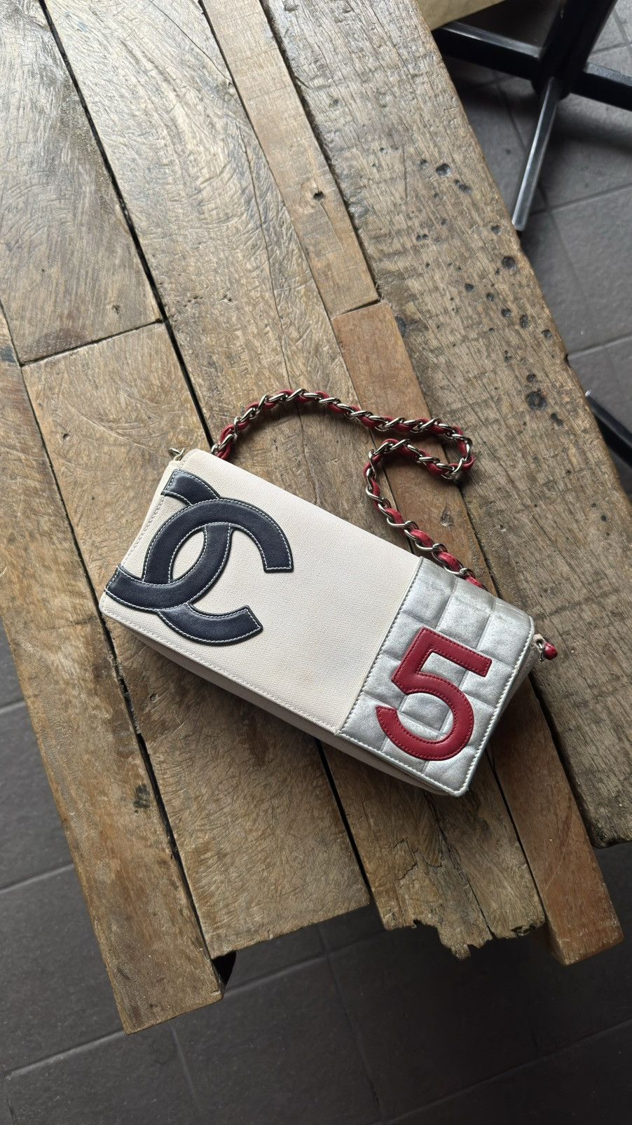 Chanel CHANEL CC CANVAS METALLIC LAMBSKIN SINGLE FLAP. Size ONE SIZE - 1 Thumbnail
