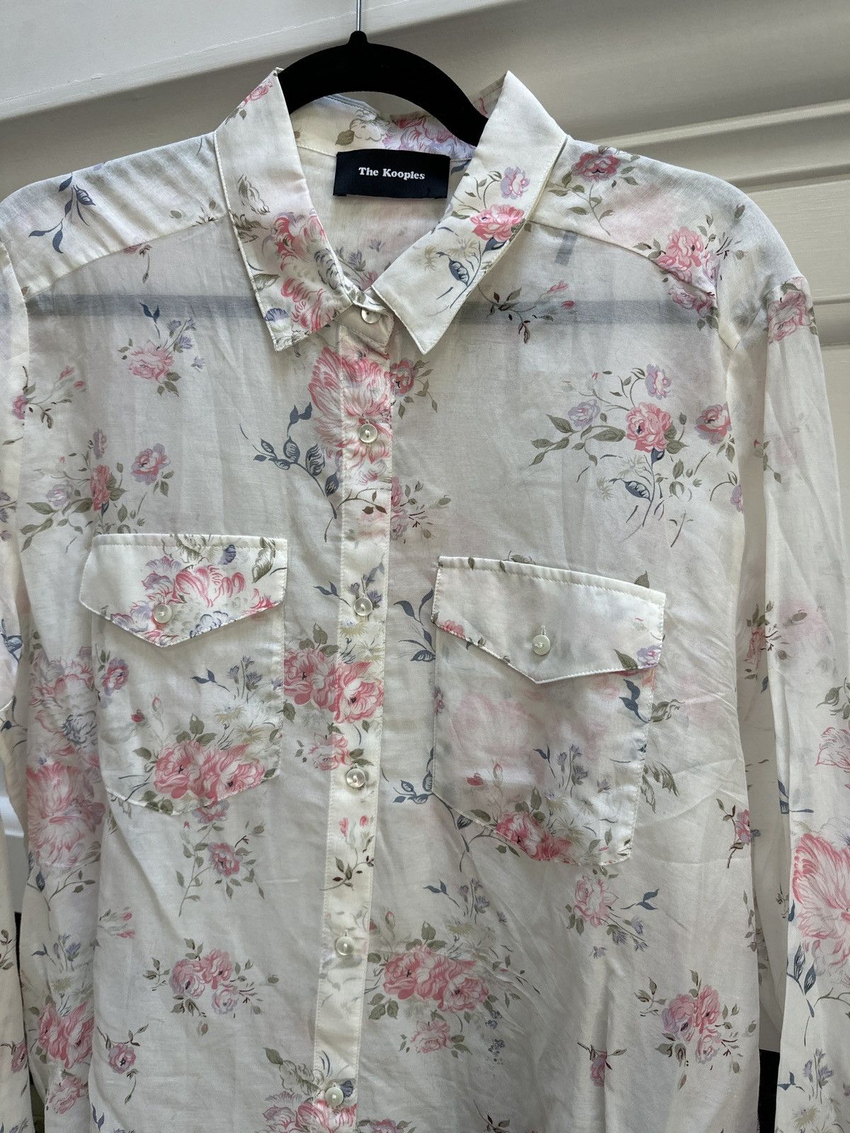 The Kooples Floral Print Button Down Shirt Size US L / EU 52-54 / 3 - 3 Thumbnail