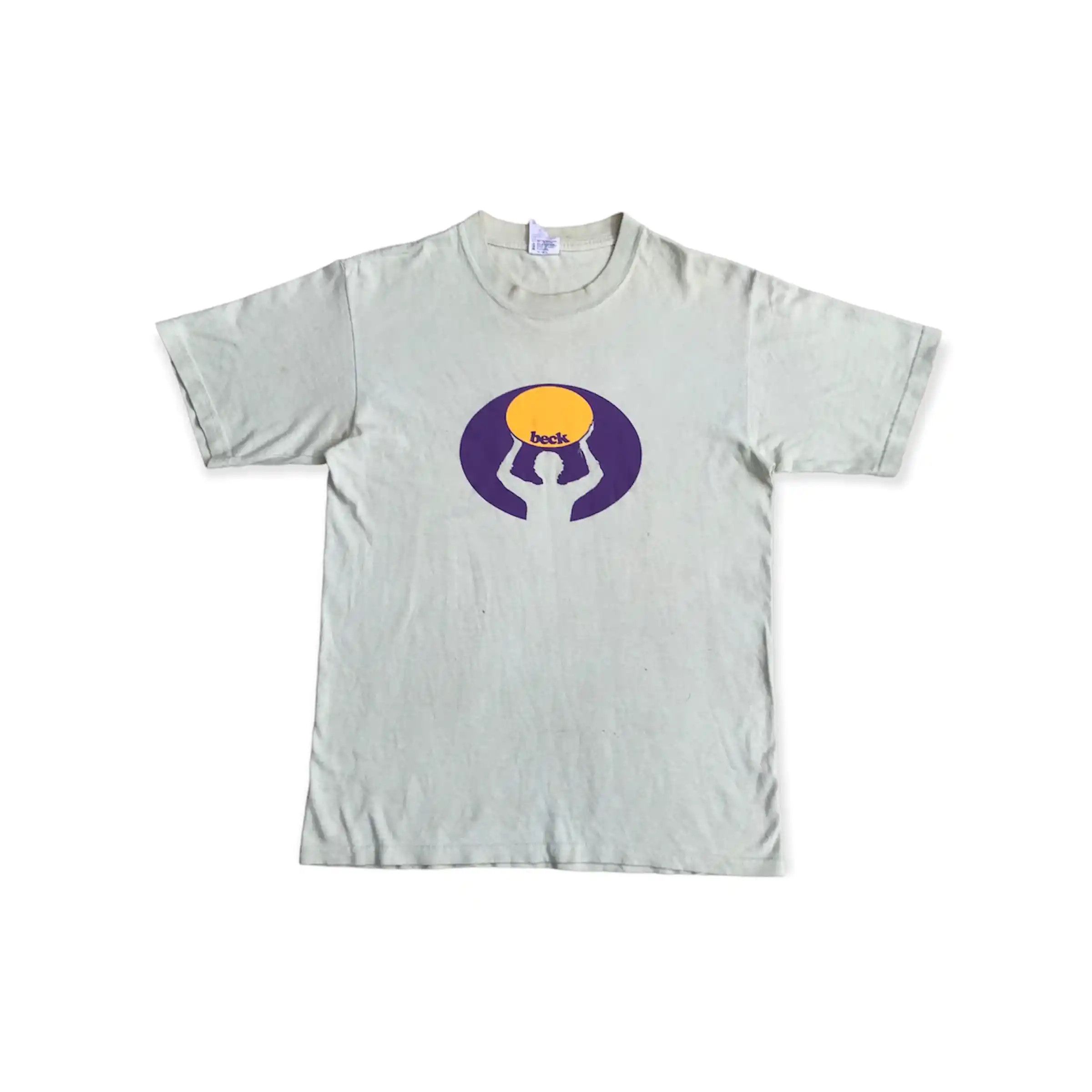 image of Band Tees x Rock Band Vintage Beck Band Tshirt in Grey, Men's (Size Medium)