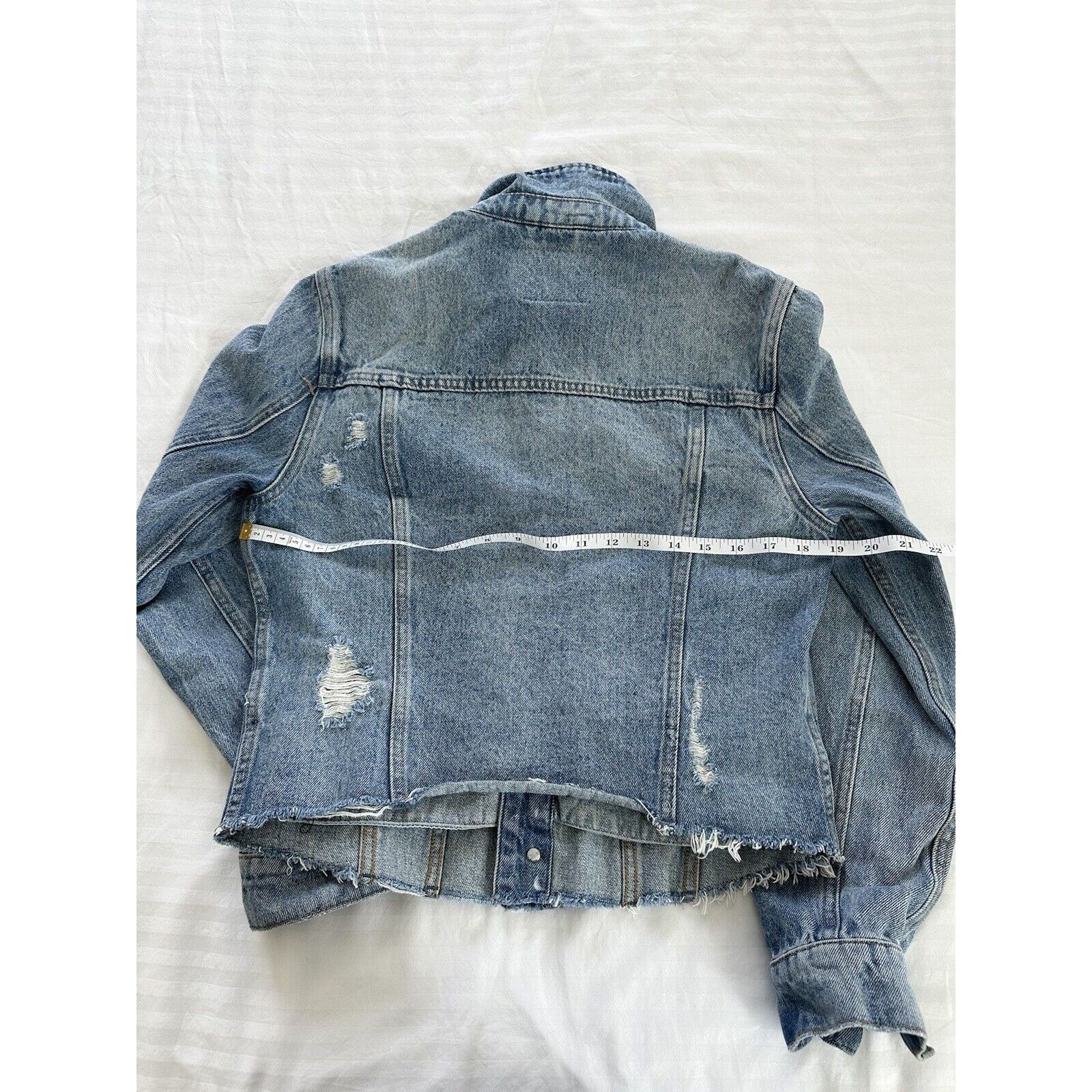 BLANKNYC Blank NYC Blue Denim Jacket Distressed Raw Edge Size M Size M / US 6-8 / IT 42-44 - 19 Thumbnail