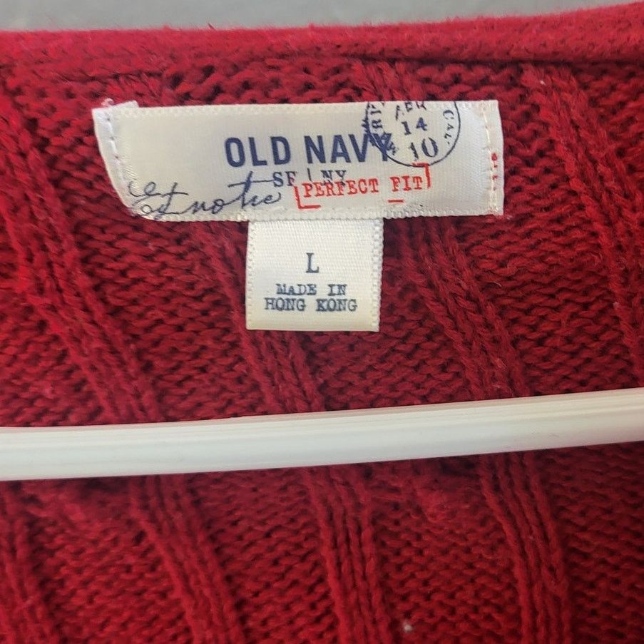 Old Navy Vintage Old Navy Red Perfect Fit Hood Sweater w/ Front Pocke Size L / US 10 / IT 46 - 4 Thumbnail