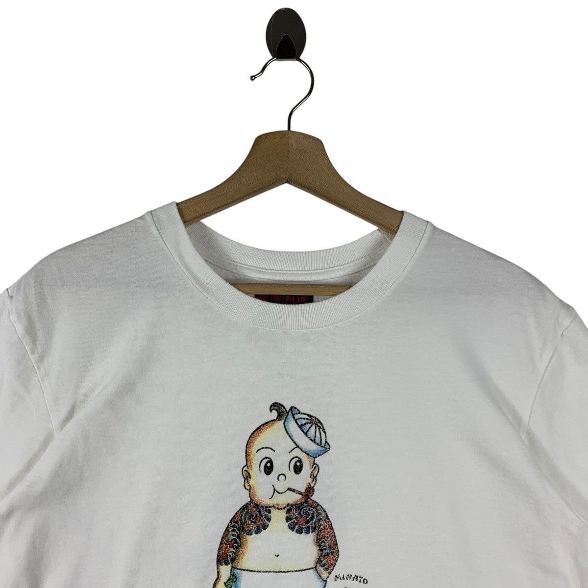 Blue Blue Japan × Japanese Brand × Vintage Vintage 90s BLUE BLUE art photo printed tee Size US S / EU 44-46 / 1 - 2 Thumbnail