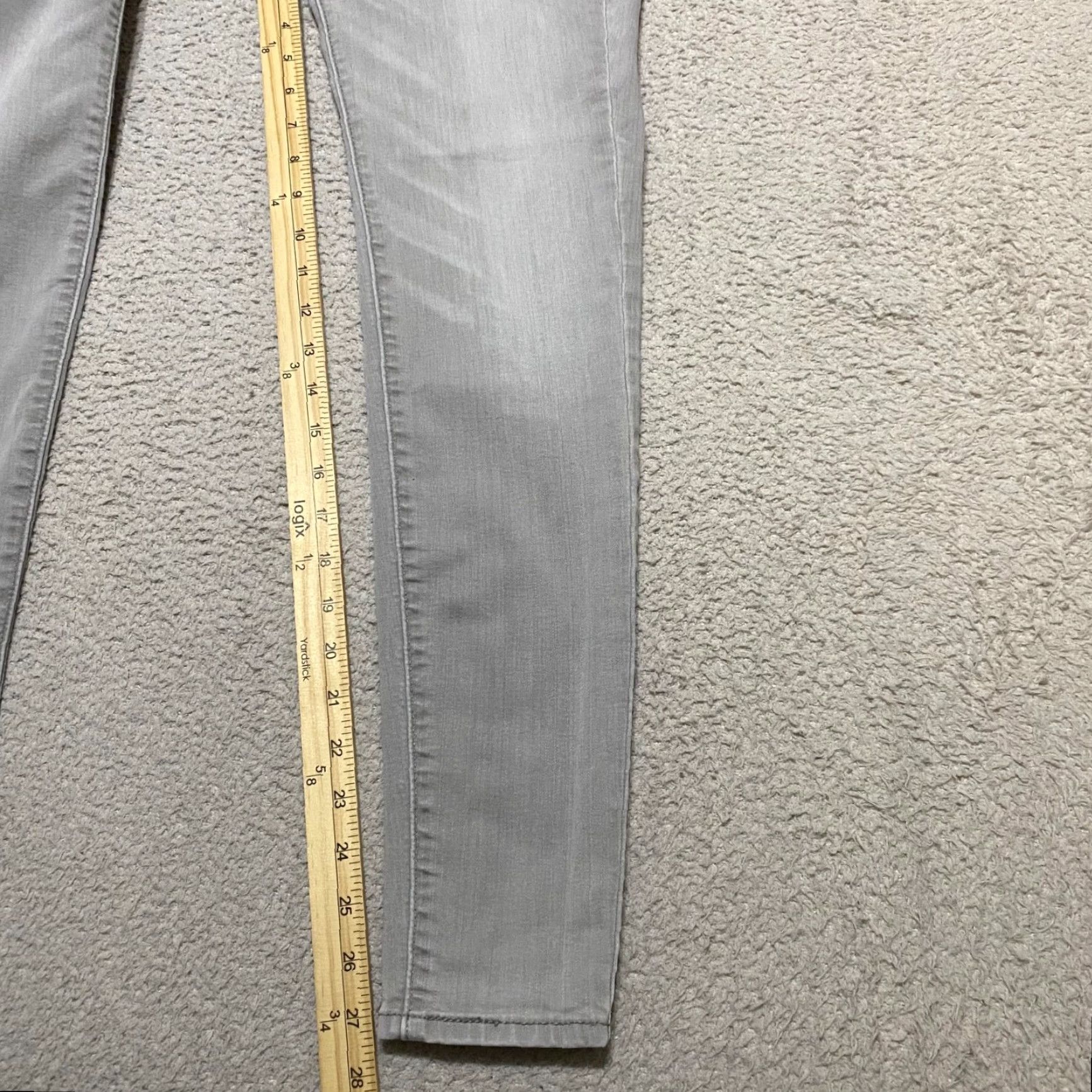 Denizen DENIZEN Levi's Jeans Womens 13 Gray Denim Medium Wash Jegging Mid Rise 5-Pocket Stretch Mens Womens Size 34" / US 12 / IT 48 - 3 Thumbnail