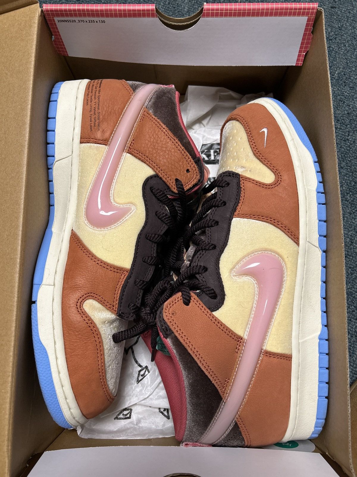 Nike × Social Status Nike x Social Status Dunk Mid “Chocolate Milk” Size US 12.5 / EU 45-46 - 2 Thumbnail