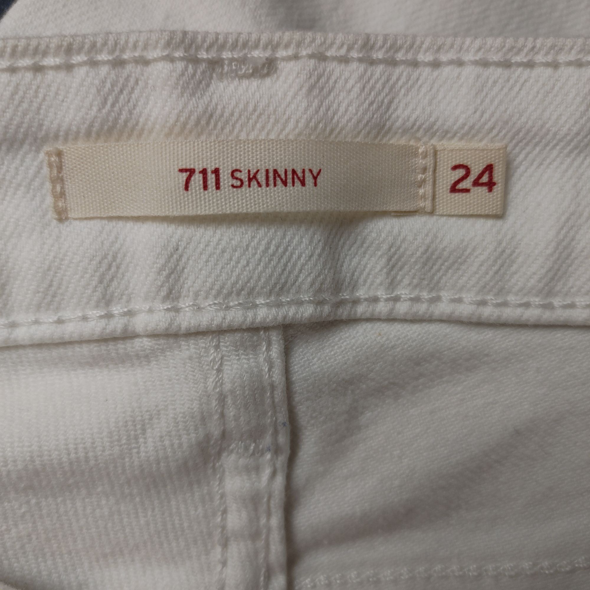Levi's Levi's 711 Women's White Denim Skinny Jeans Size 24 Size 24" / US 00 / IT 34 - 5 Thumbnail