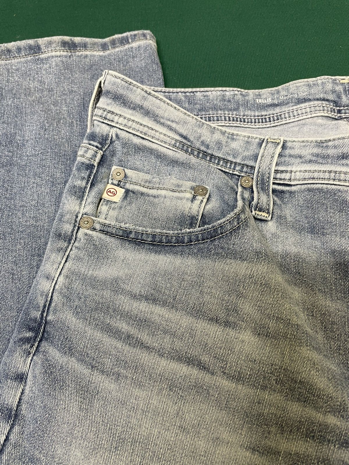 AG Adriano Goldschmied AG Jeans Tellis Modern Slim AG-Ed Denim Light Wash 33x32 Size US 33 - 4 Thumbnail